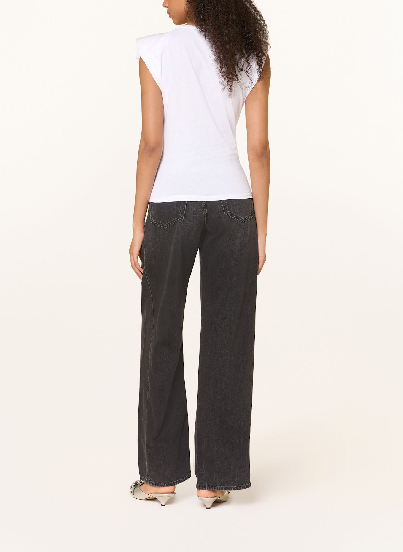 LIU JO Top mit Schmucksteinen: WEISS