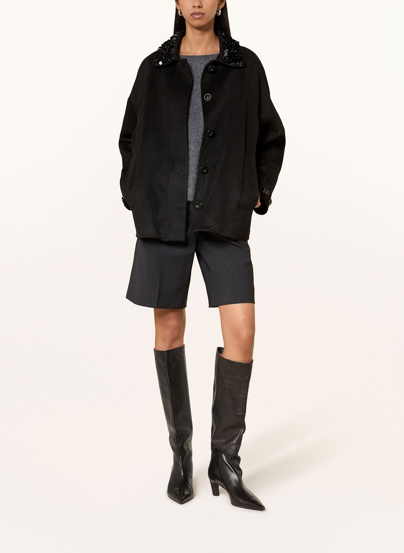 LIU JO Jacke mit Pailletten: SCHWARZ