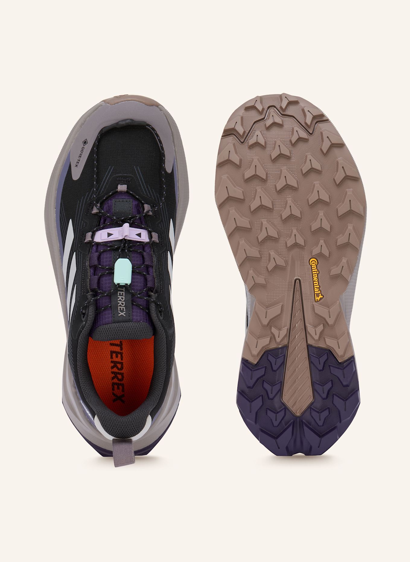 adidas TERREX TRAILMAKER 2 GTX SL hiking shoes: BLACK / DARK PURPLE / LIGHT GRAY