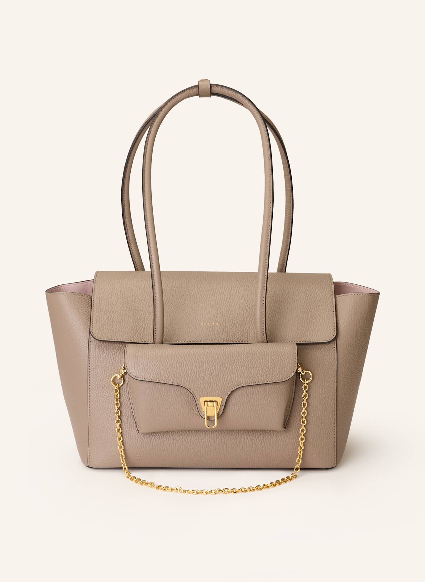 COCCINELLE Set: Shopper und Umhängetasche: TAUPE