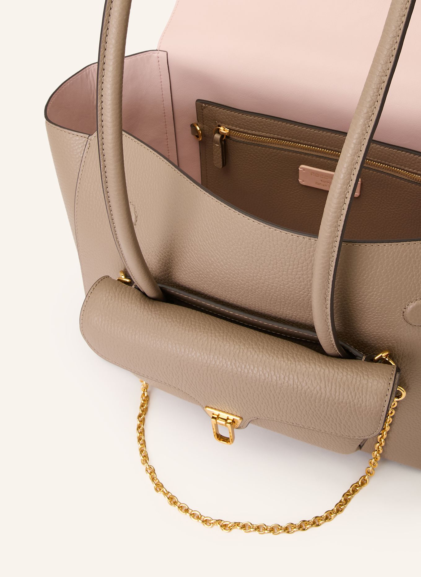 COCCINELLE Set: Shopper und Umhängetasche: TAUPE