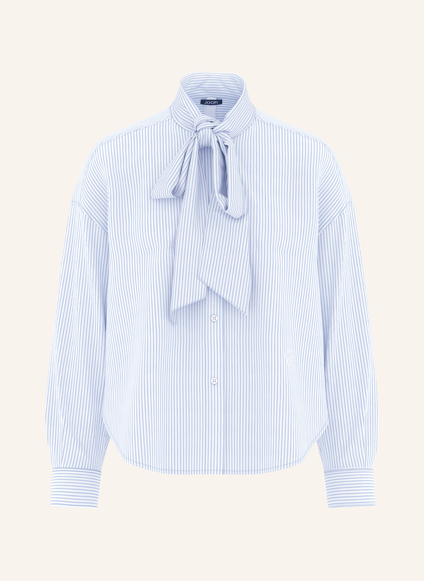JOOP! Schluppenbluse BENINA: WEISS/ HELLBLAU