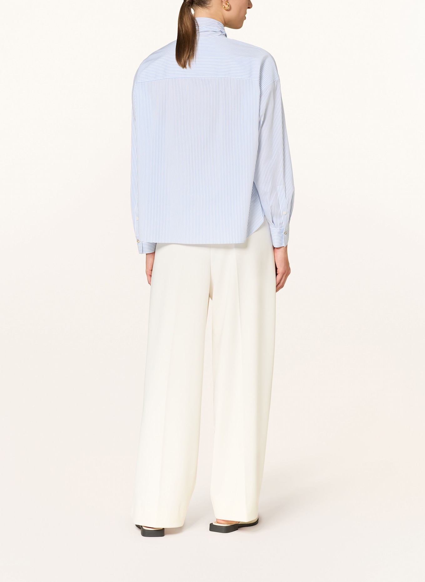 JOOP! Schluppenbluse BENINA: WEISS/ HELLBLAU