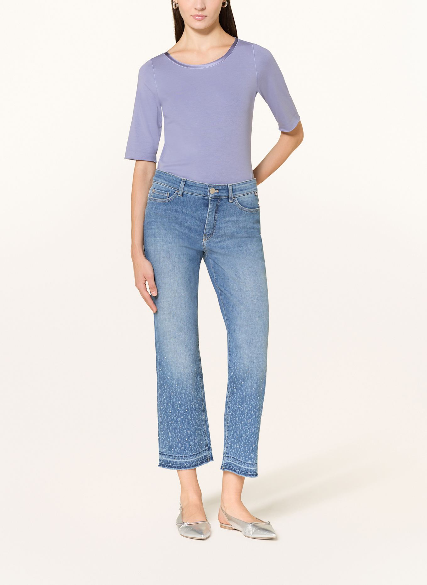 MARC CAIN Shirt mit 3/4-Arm: HELLLILA