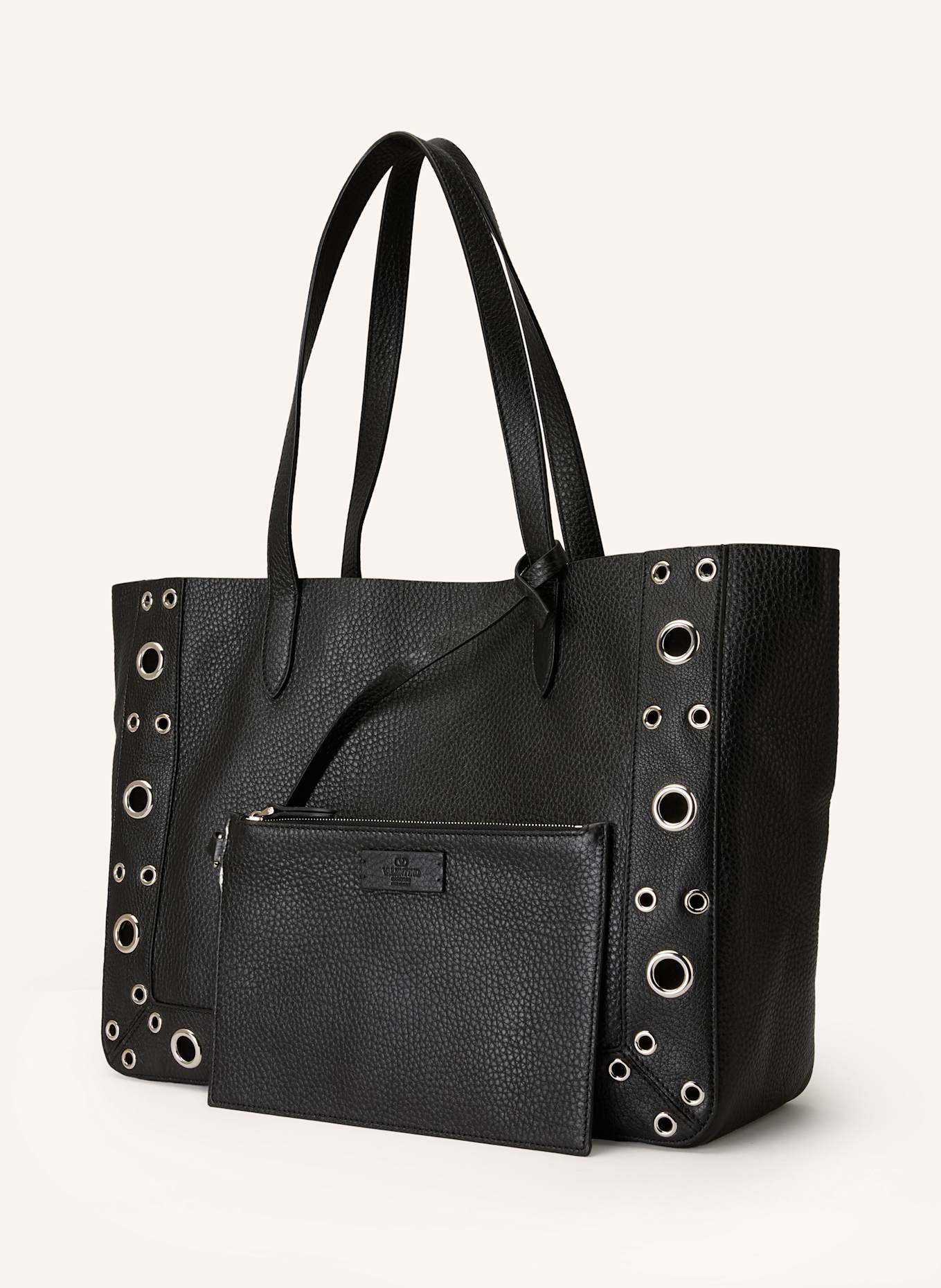 VALENTINO GARAVANI Shopper NELLCOTE mit Nieten: SCHWARZ