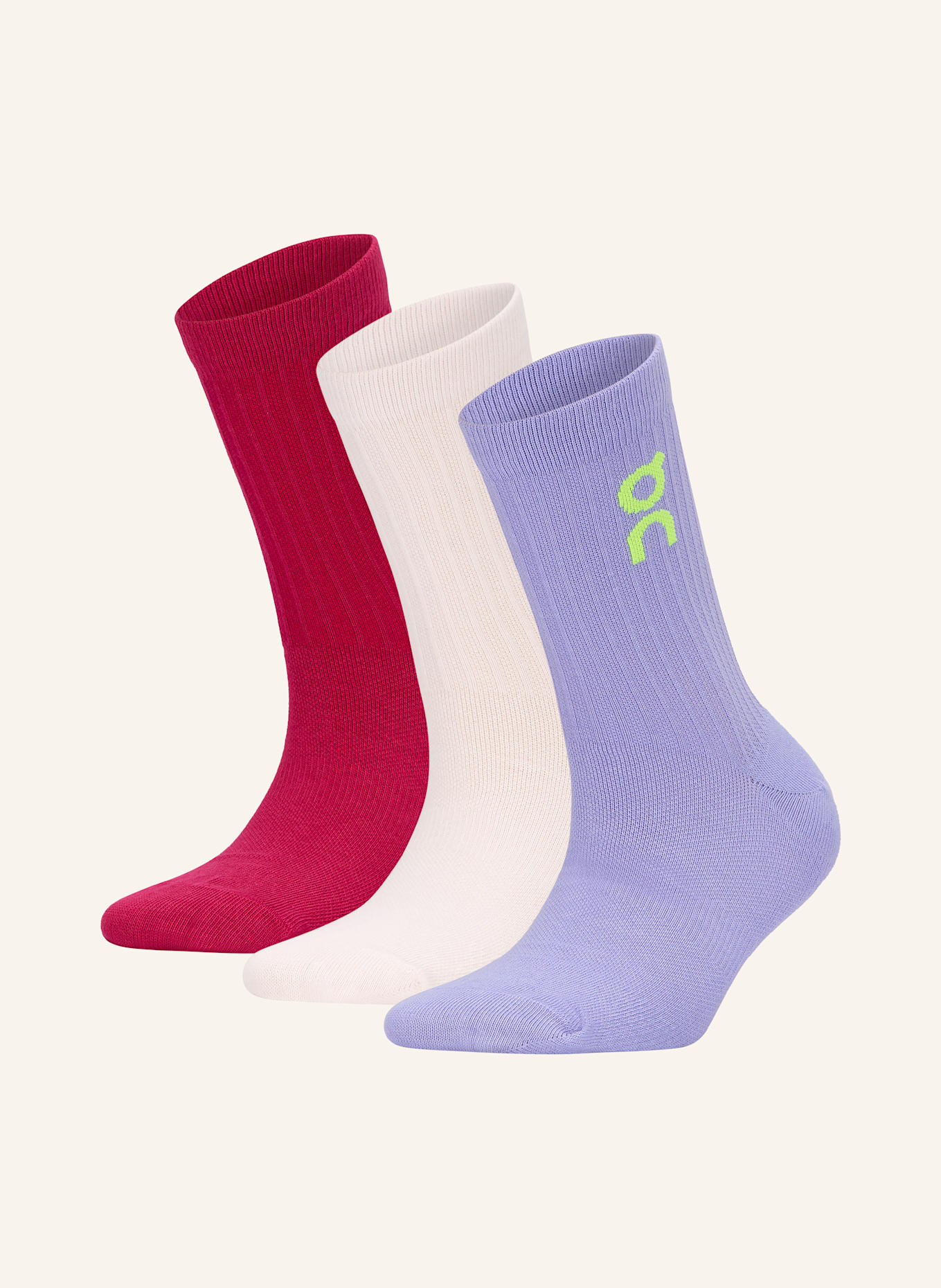 On 3er-Pack Sportsocken LOGO SOCK HIGH: 3891 ORCHID | COMET