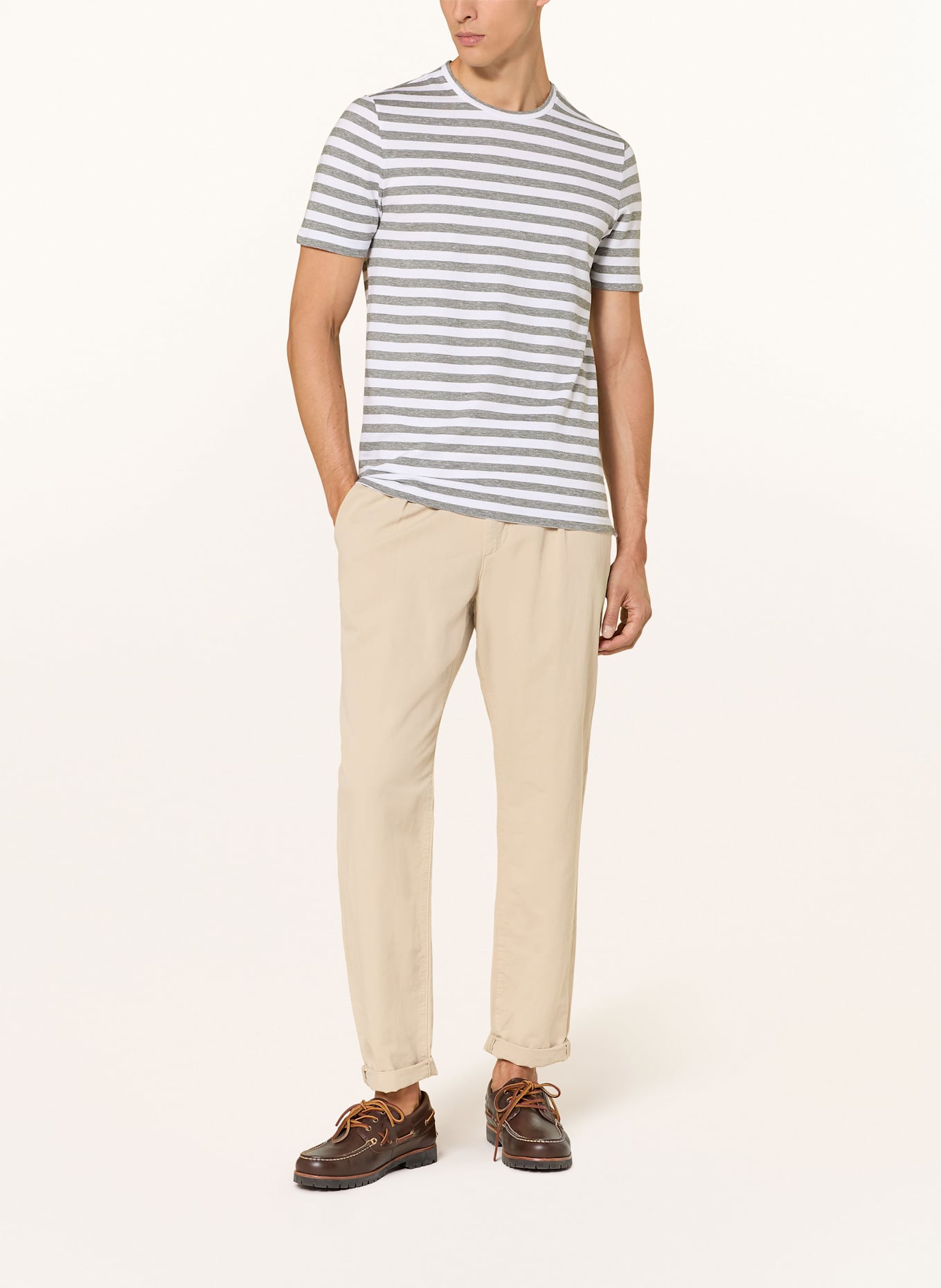 MAERZ MUENCHEN T-shirt: GRAY / WHITE