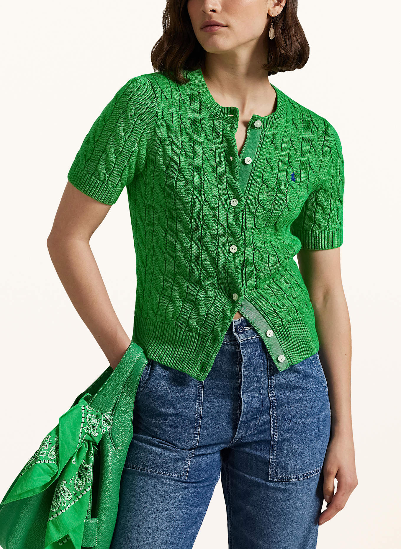 POLO RALPH LAUREN Strickjacke: GRÜN