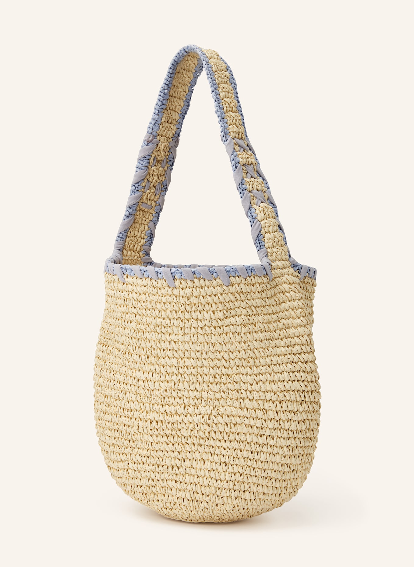 MARNI Strandtasche: CREME / HELLBLAU