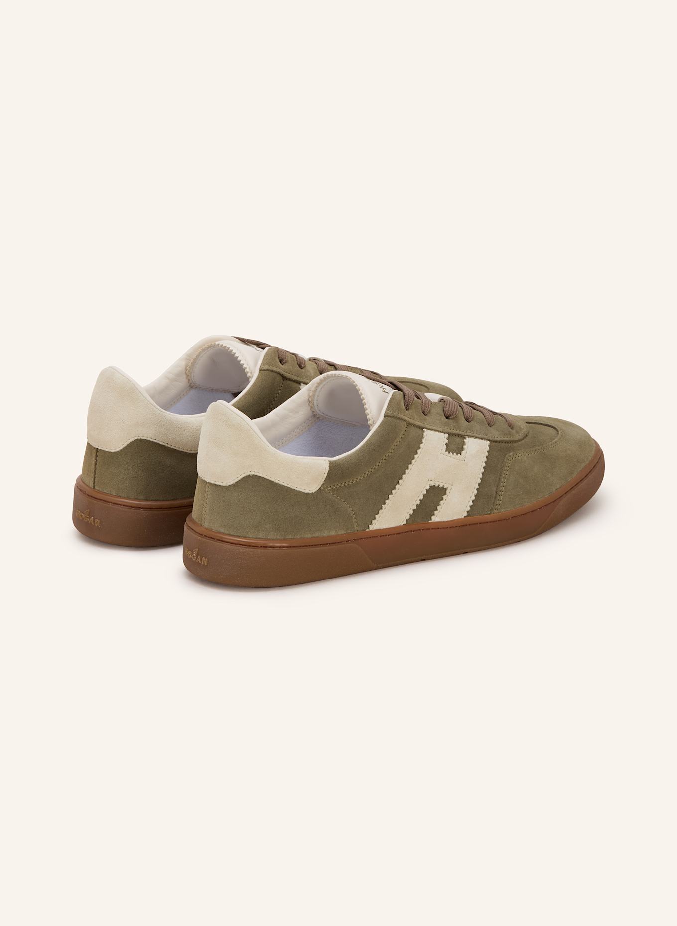 HOGAN Sneakersy COOL ALLACCIATO: KHAKI/ ECRU