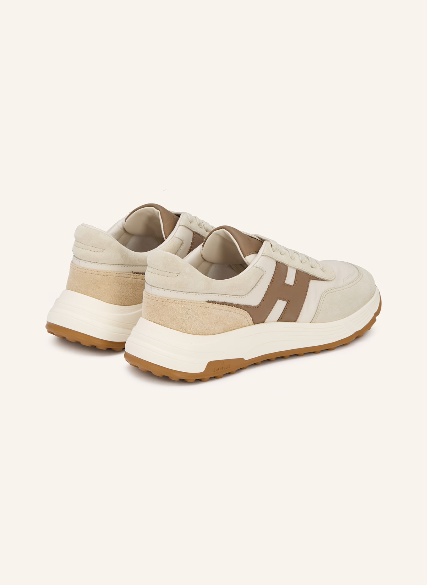 HOGAN Sneakersy HYPERLIGHT: ECRU / KREMOWY / BRĄZOWY