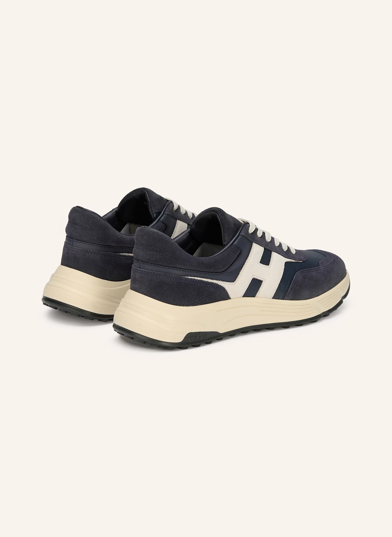 HOGAN Sneakersy HYPERLIGHT: GRANATOWY/ ECRU