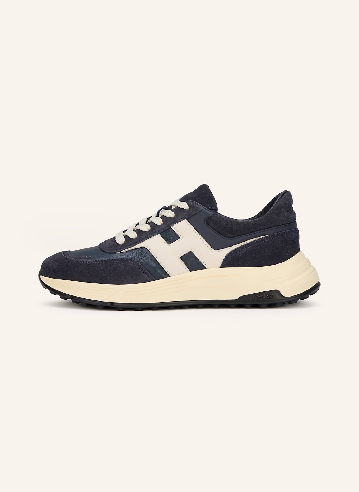 HOGAN Sneakersy HYPERLIGHT: GRANATOWY/ ECRU