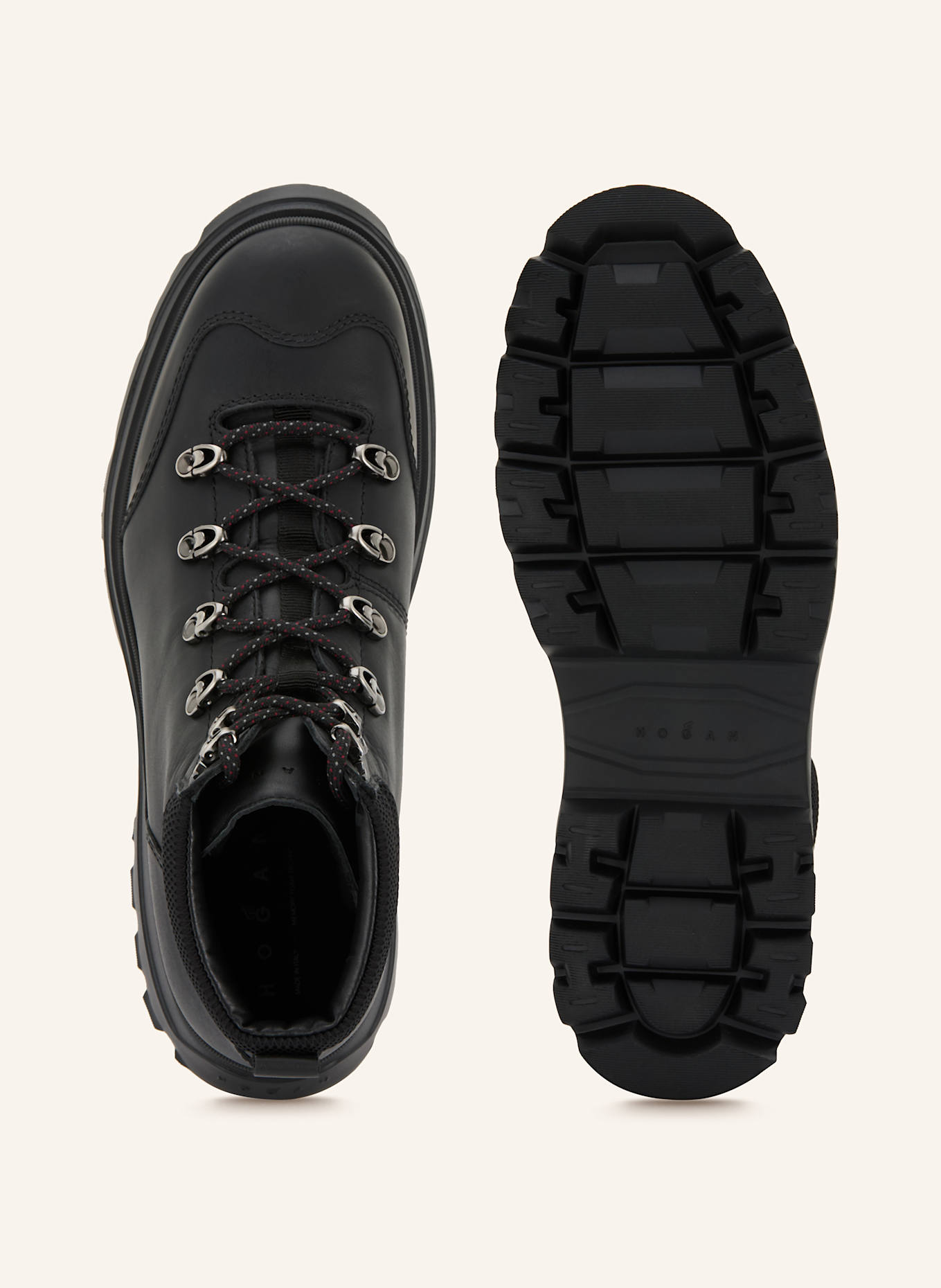 HOGAN Schnürboots H692 PEDULA: SCHWARZ