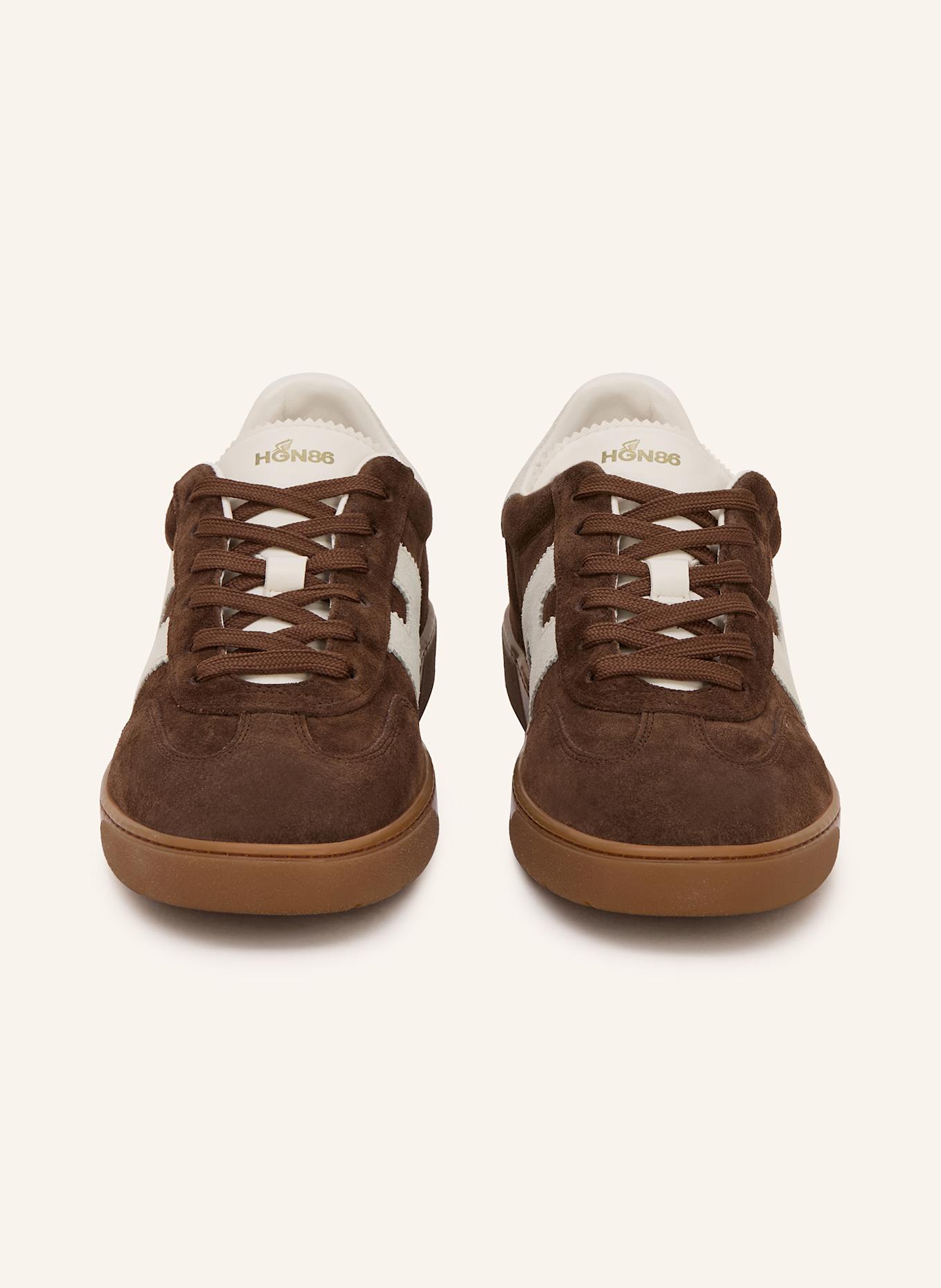 HOGAN Sneakersy COOL ALLACCIATO: CIEMNOBRĄZOWY/ ECRU