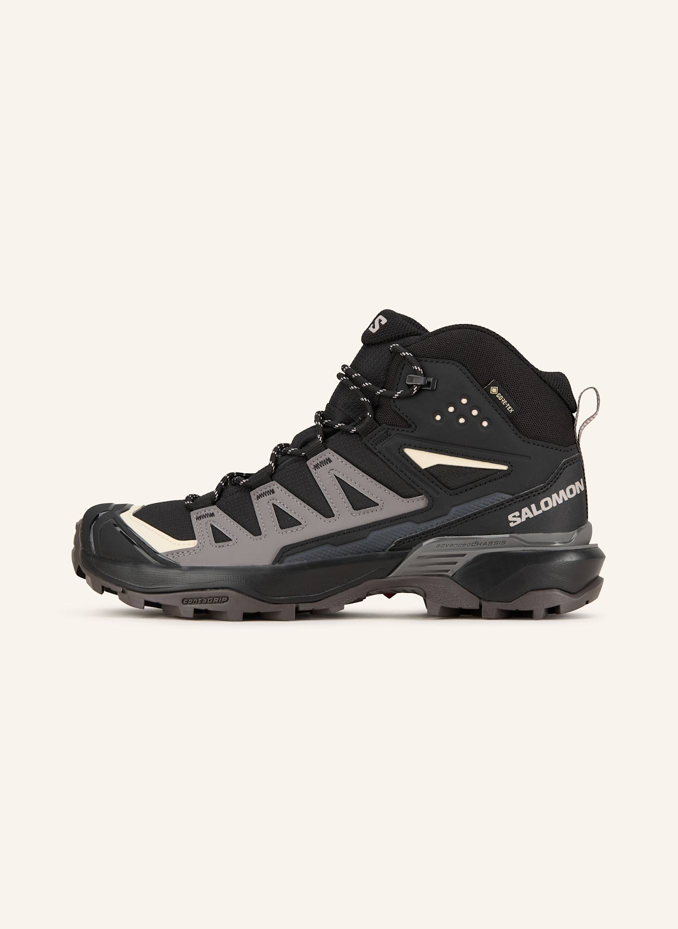 SALOMON Wanderschuhe X ULTRA 360 MID GTX: SCHWARZ / GRAU