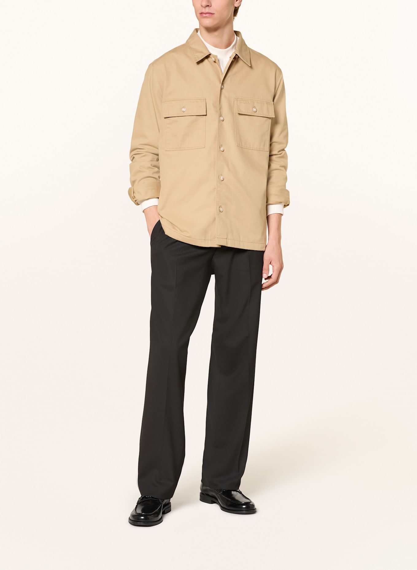 HUGO Overshirt EPOLDO: BEIGE