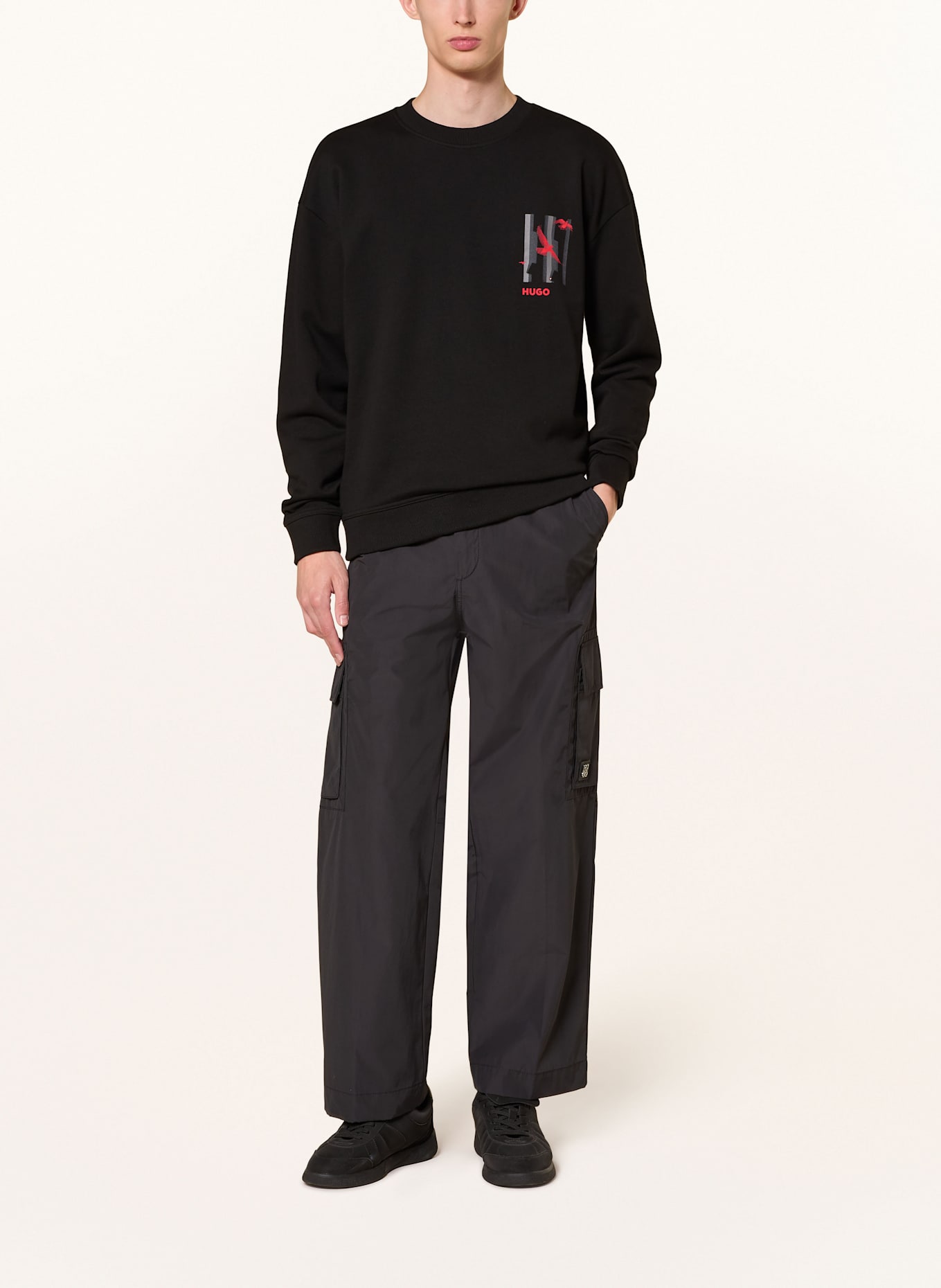 HUGO DUCKOO barrett sweatshirt: BLACK