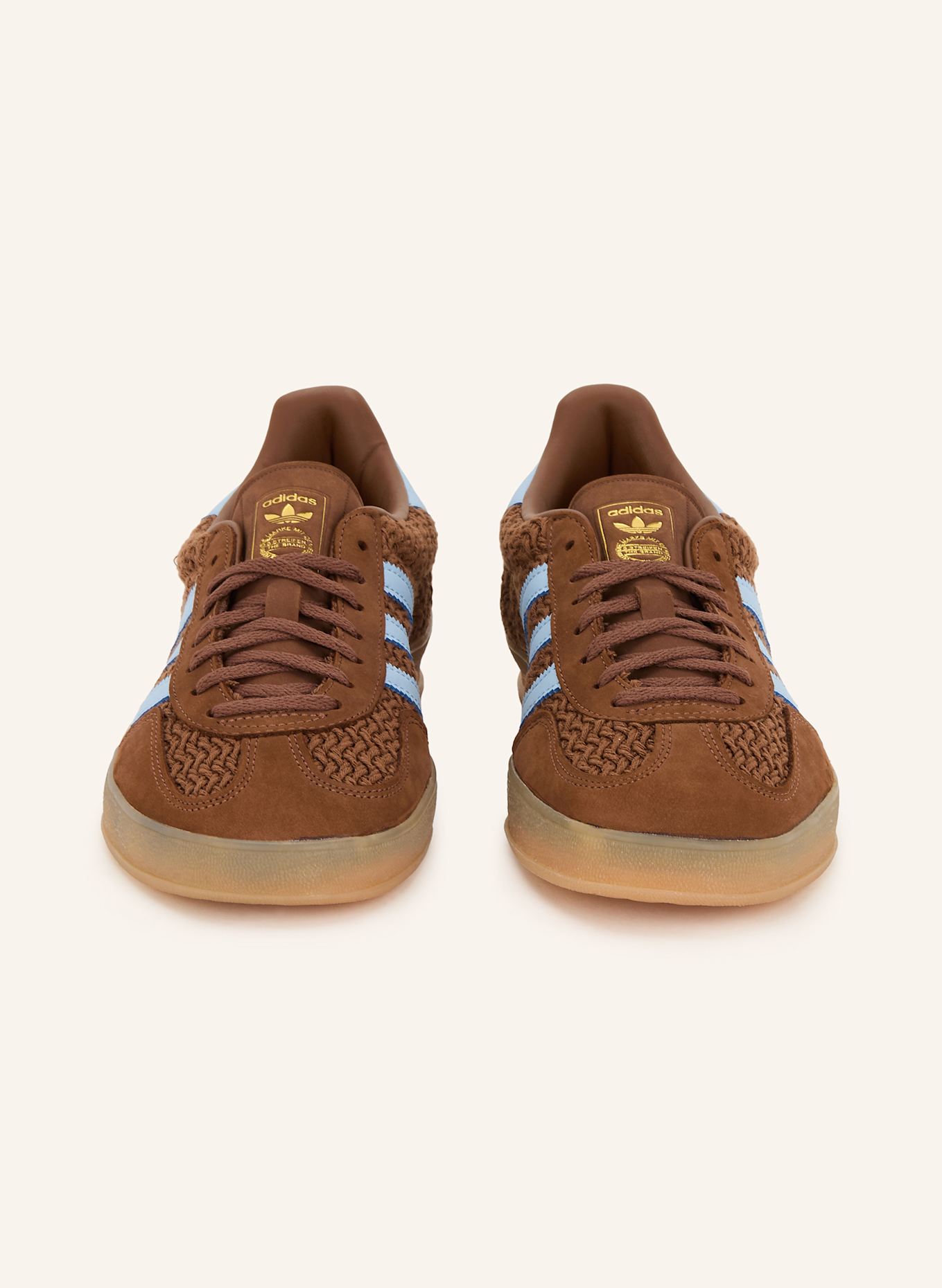 adidas Originals Baskets GAZELLE INDOOR: MARRON/ BLEU CLAIR