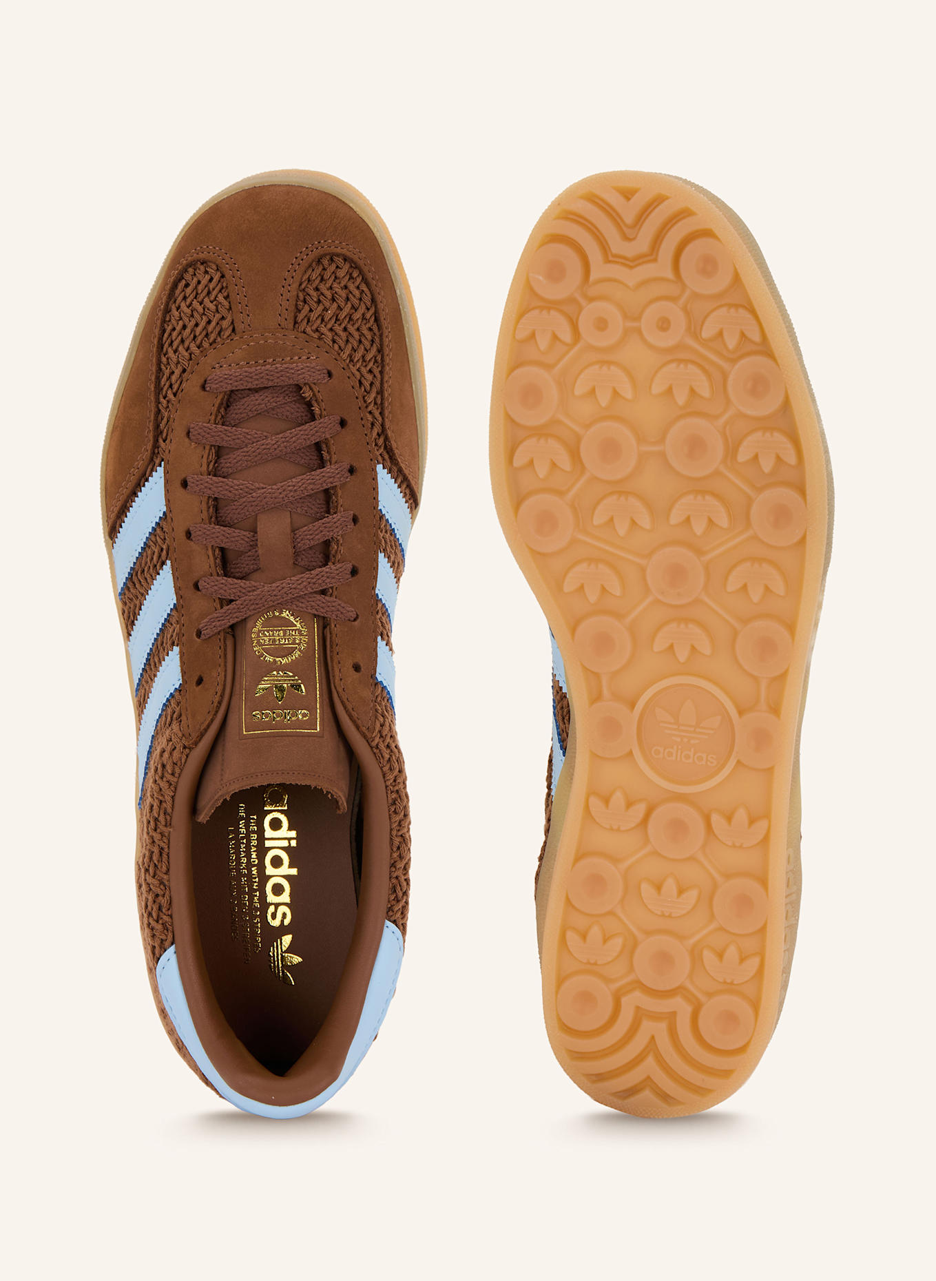 adidas Originals Baskets GAZELLE INDOOR: MARRON/ BLEU CLAIR