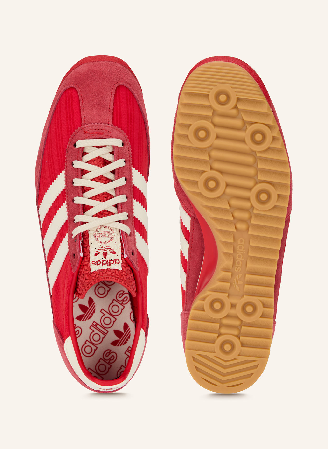 adidas Originals Sneakers SL 72 OG: RED/ ECRU