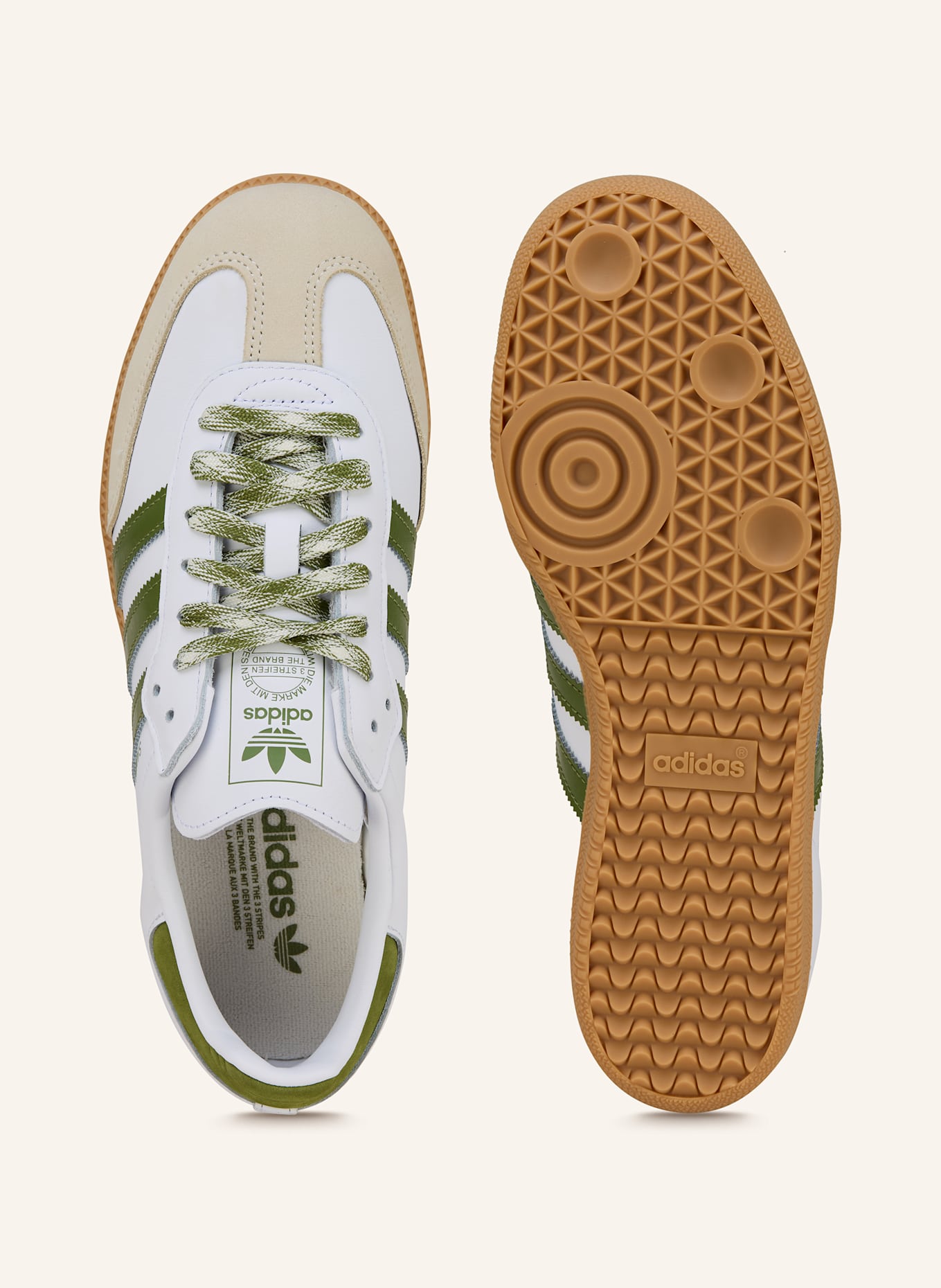 adidas Originals Sneaker SAMBA OG: WEISS/ GRÜN/ HELLGRÜN