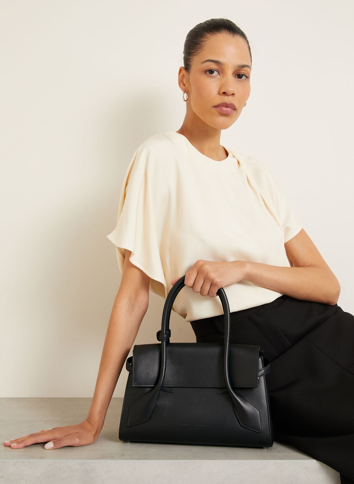 Proenza Schouler Kabelka TATE SMALL: ČERNÁ