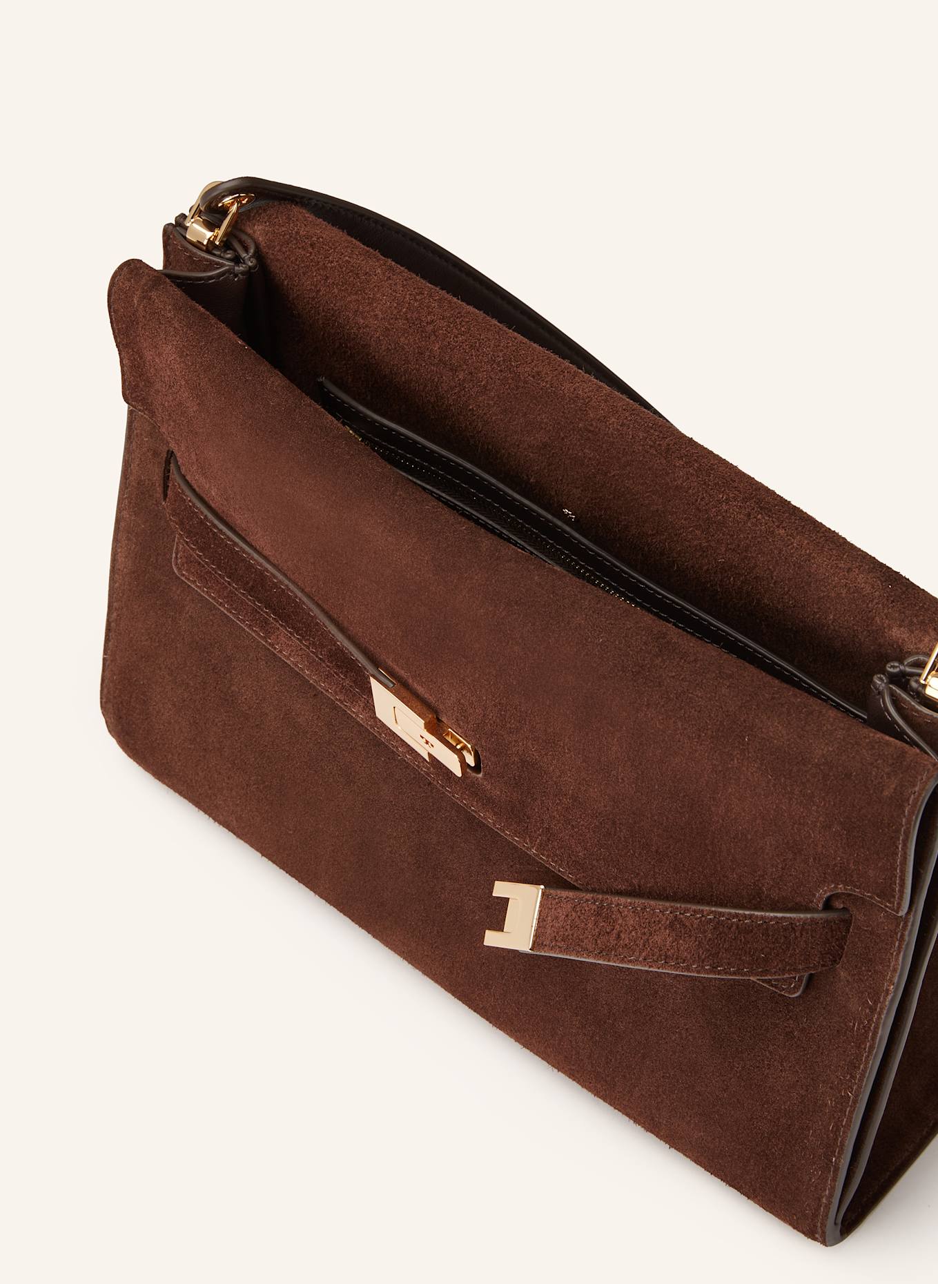 TORY BURCH Schultertasche LEE RADZIWILL LARGE: DUNKELBRAUN