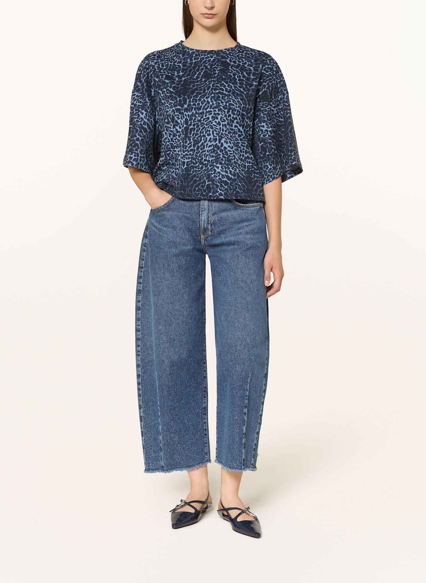 comma casual identity T-Shirt: HELLBLAU / DUNKELBLAU / BLAUGRAU