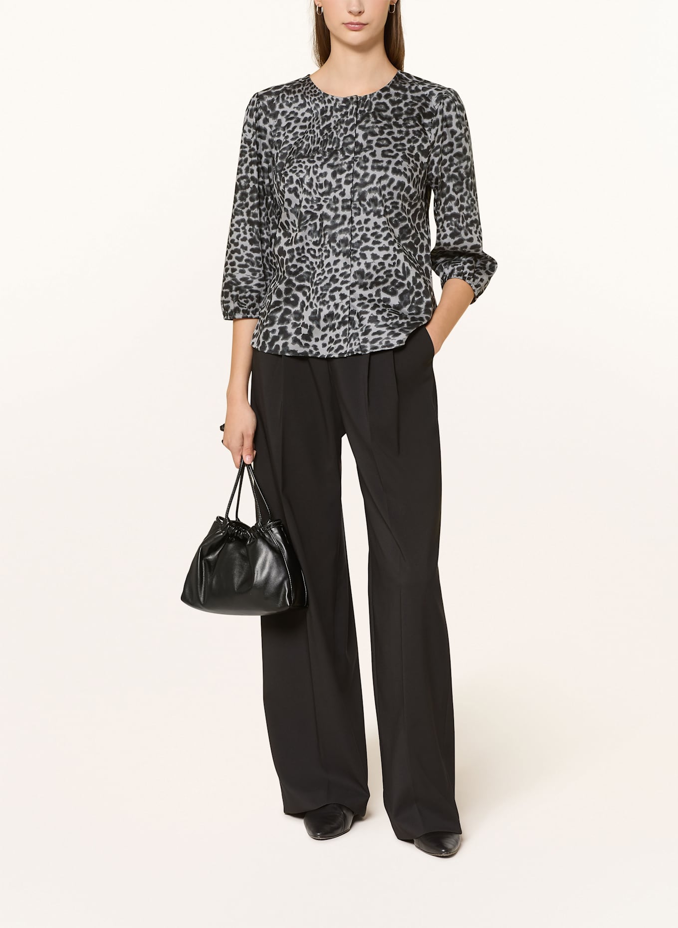 comma Bluse: HELLGRAU / GRAU / SCHWARZ