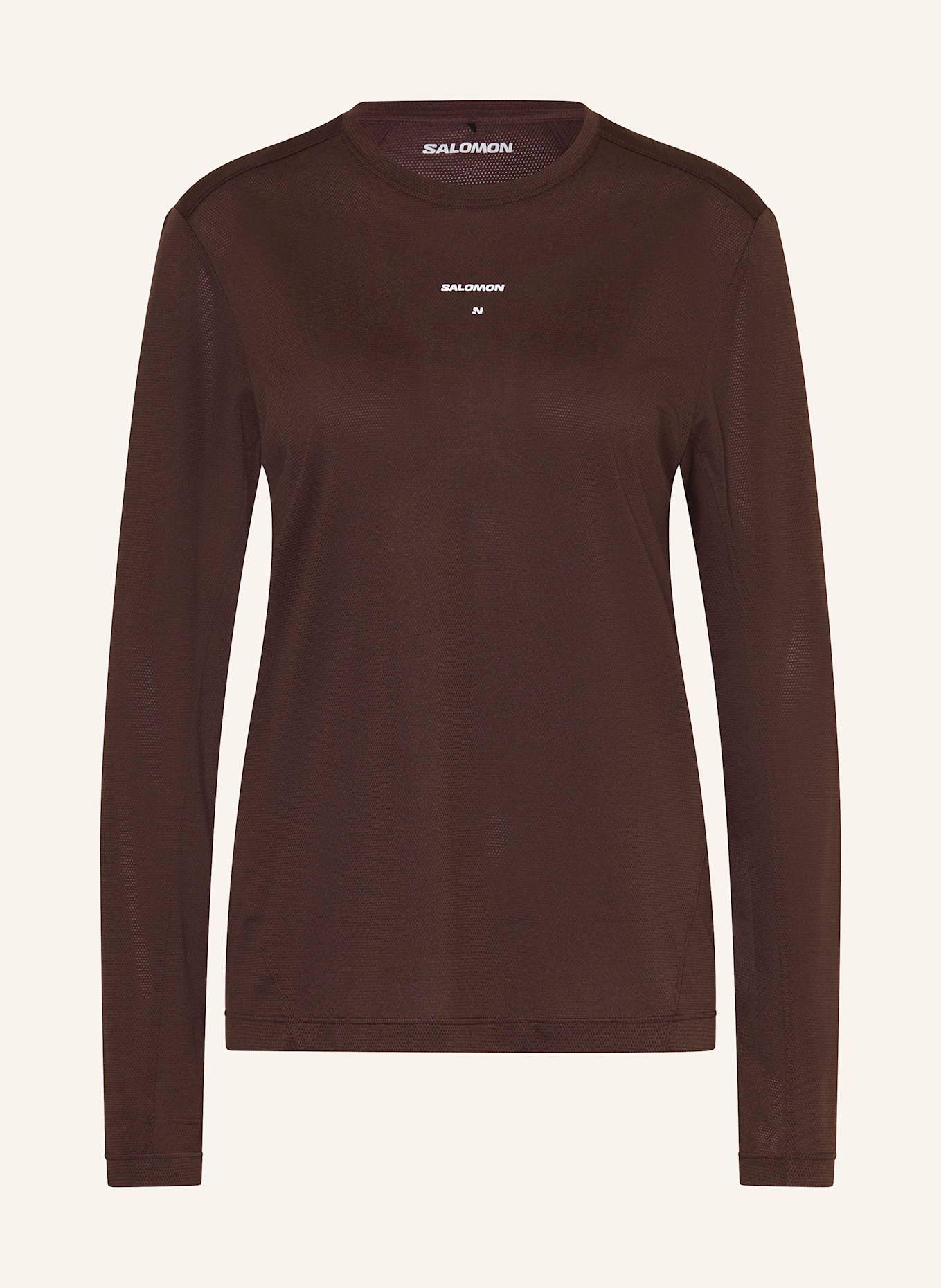 SALOMON Laufshirt SHAKEOUT CORE: BRAUN / WEISS