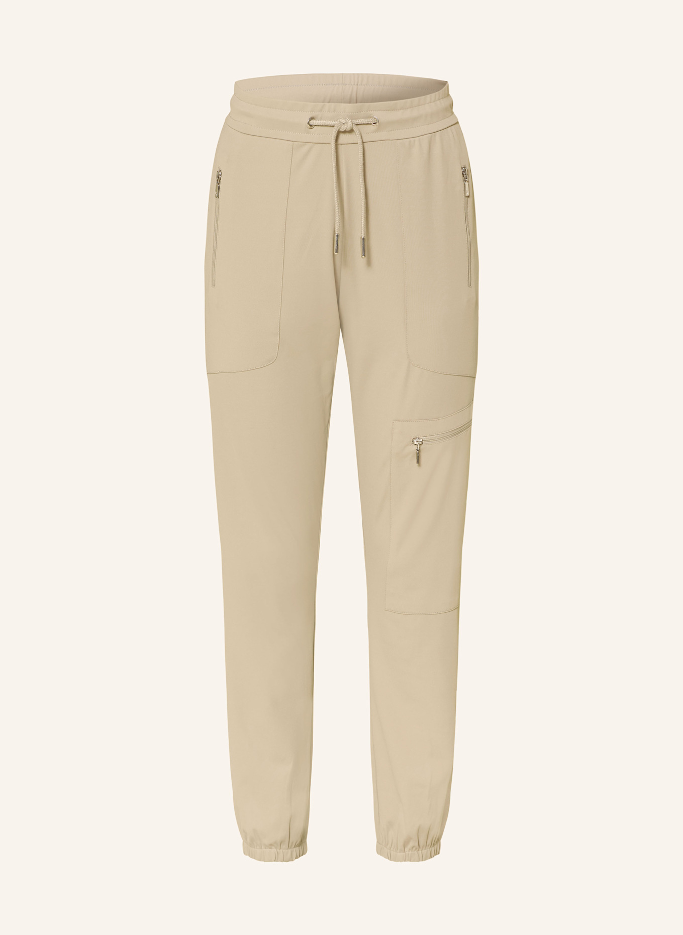 monari Cargohose aus Jersey: CREME