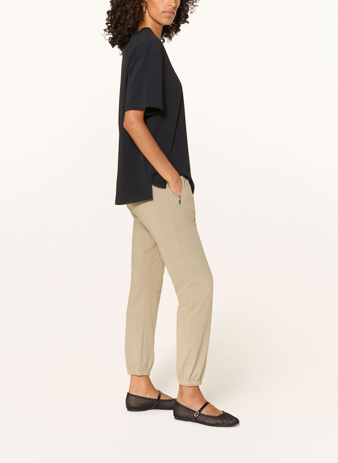 monari Cargohose aus Jersey: CREME