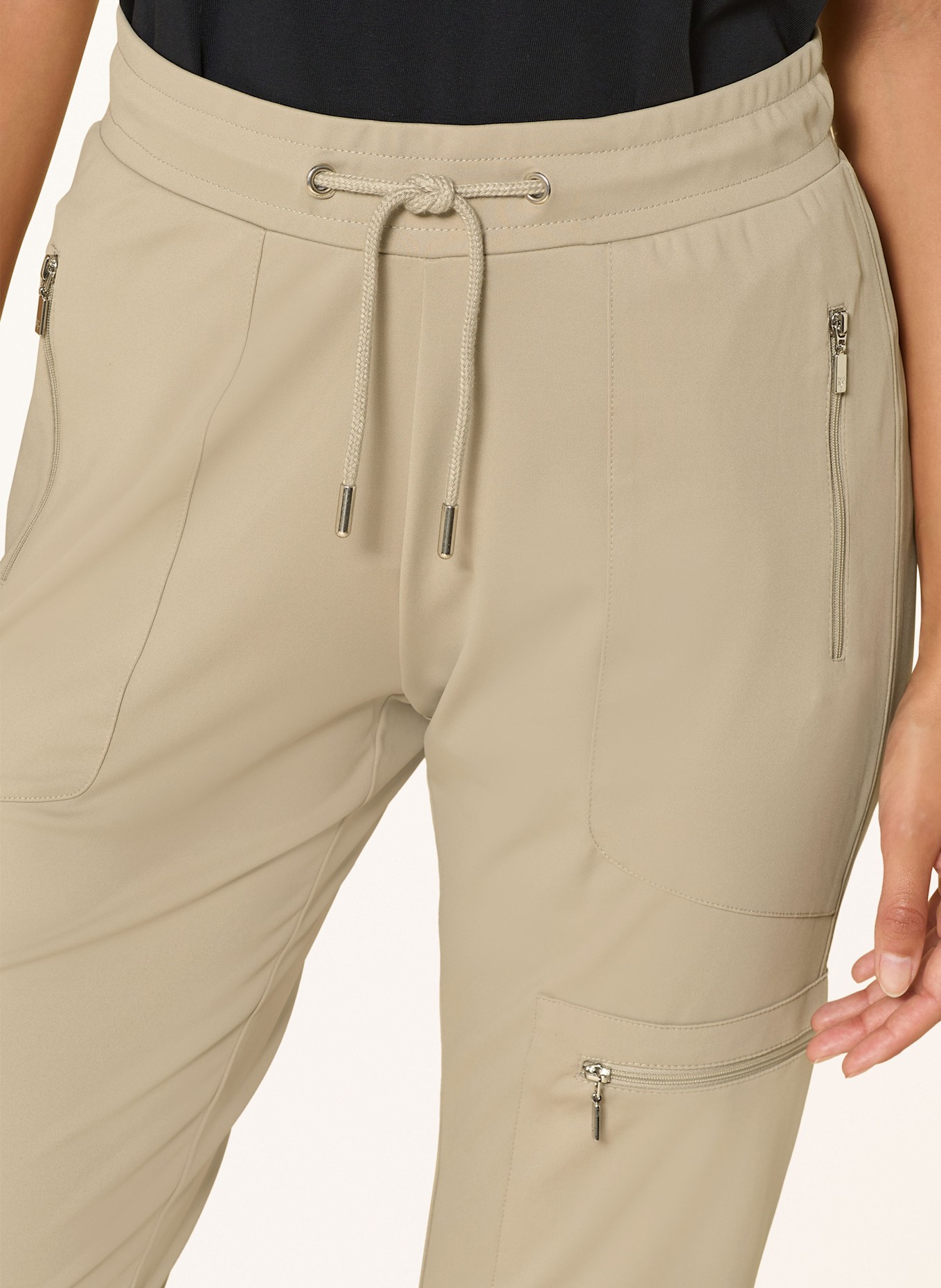 monari Cargohose aus Jersey: CREME