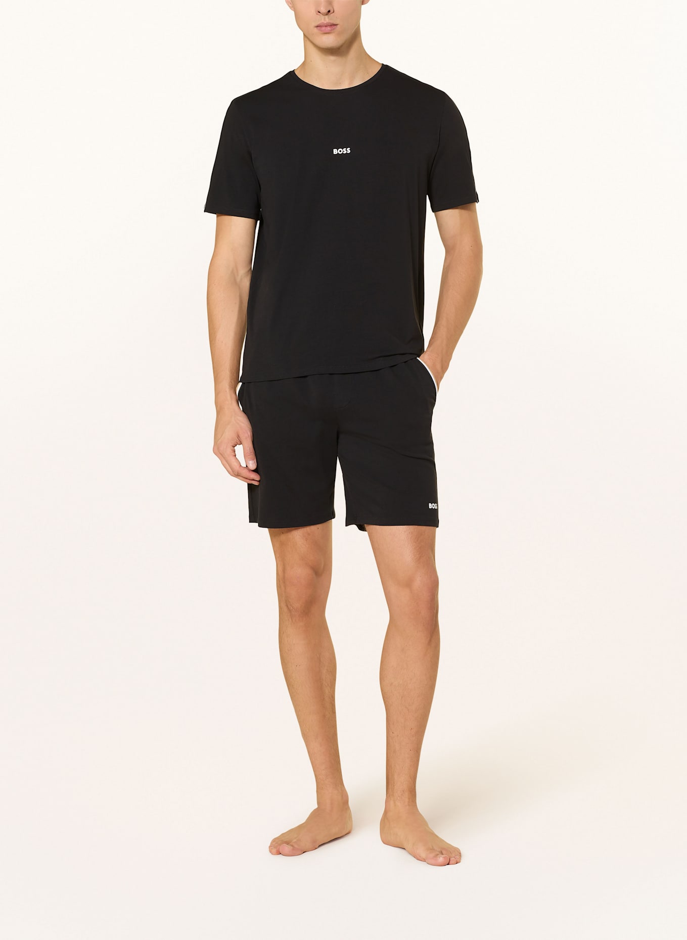 BOSS Schlafshorts: SCHWARZ