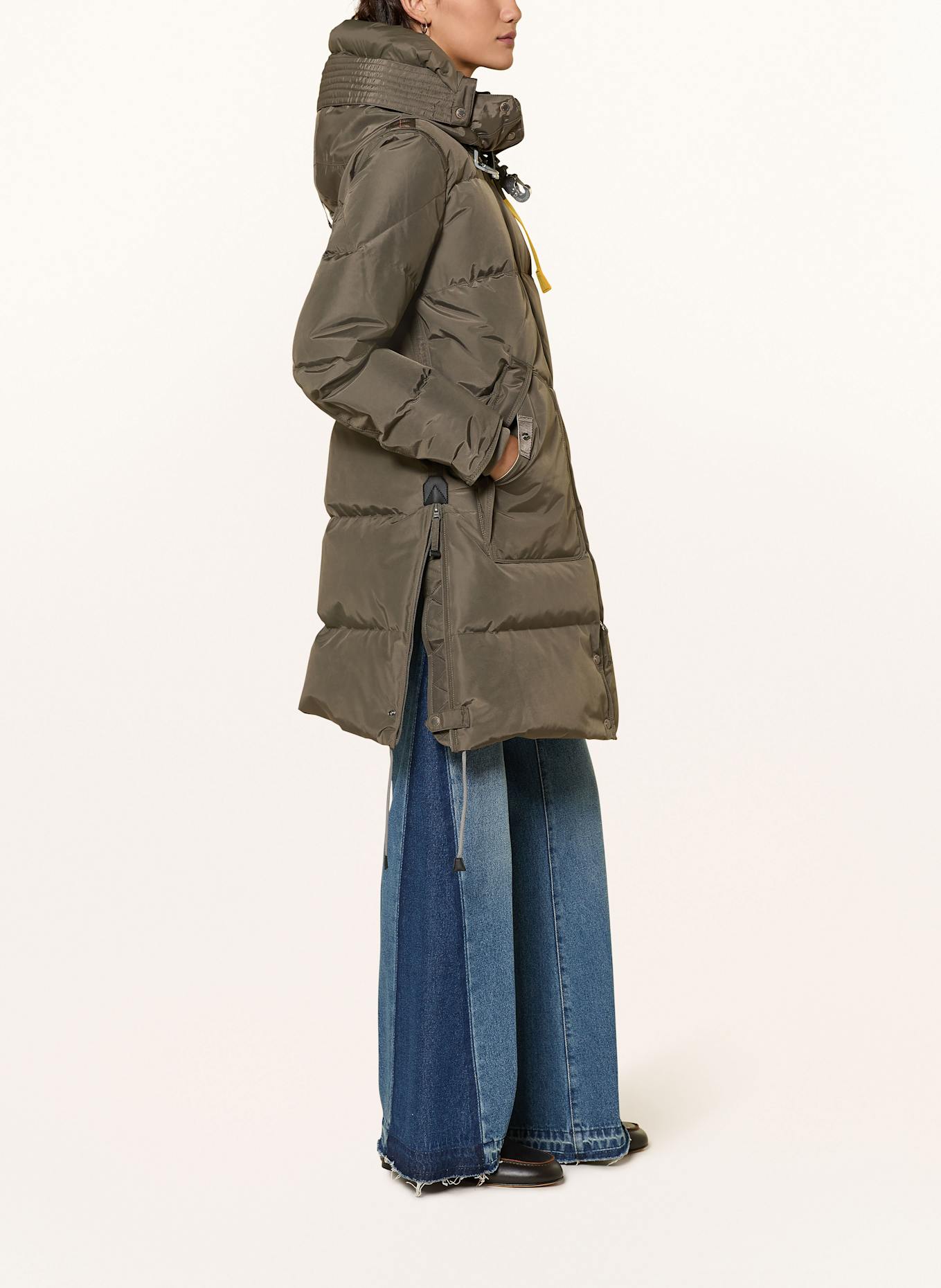 PARAJUMPERS Daunenmantel LONG BEAR mit abnehmbarer Kapuze: KHAKI