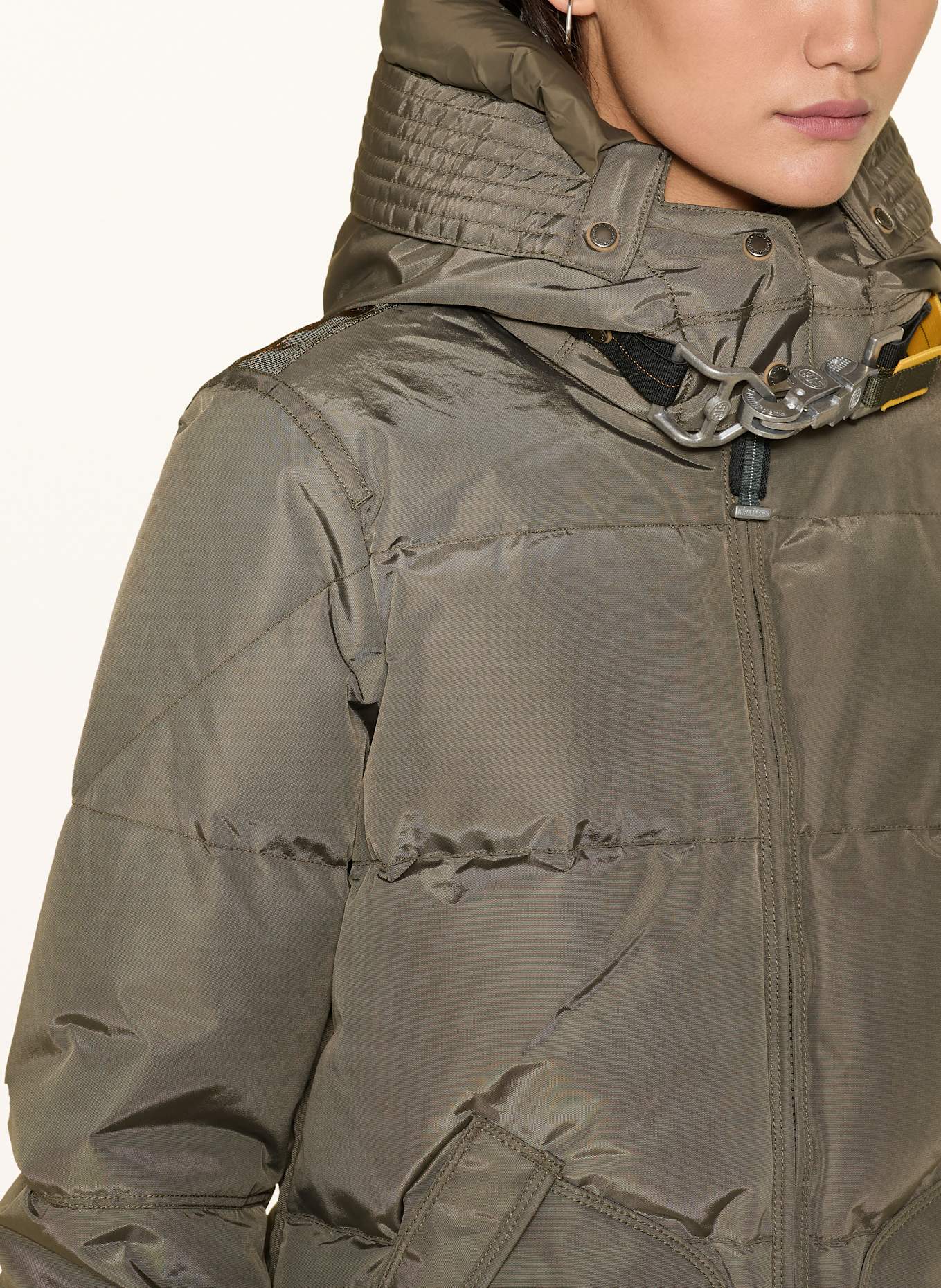 PARAJUMPERS Daunenmantel LONG BEAR mit abnehmbarer Kapuze: KHAKI