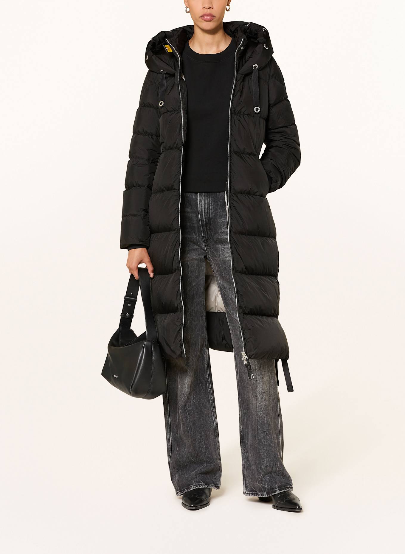 PARAJUMPERS Daunenmantel PANDA: SCHWARZ