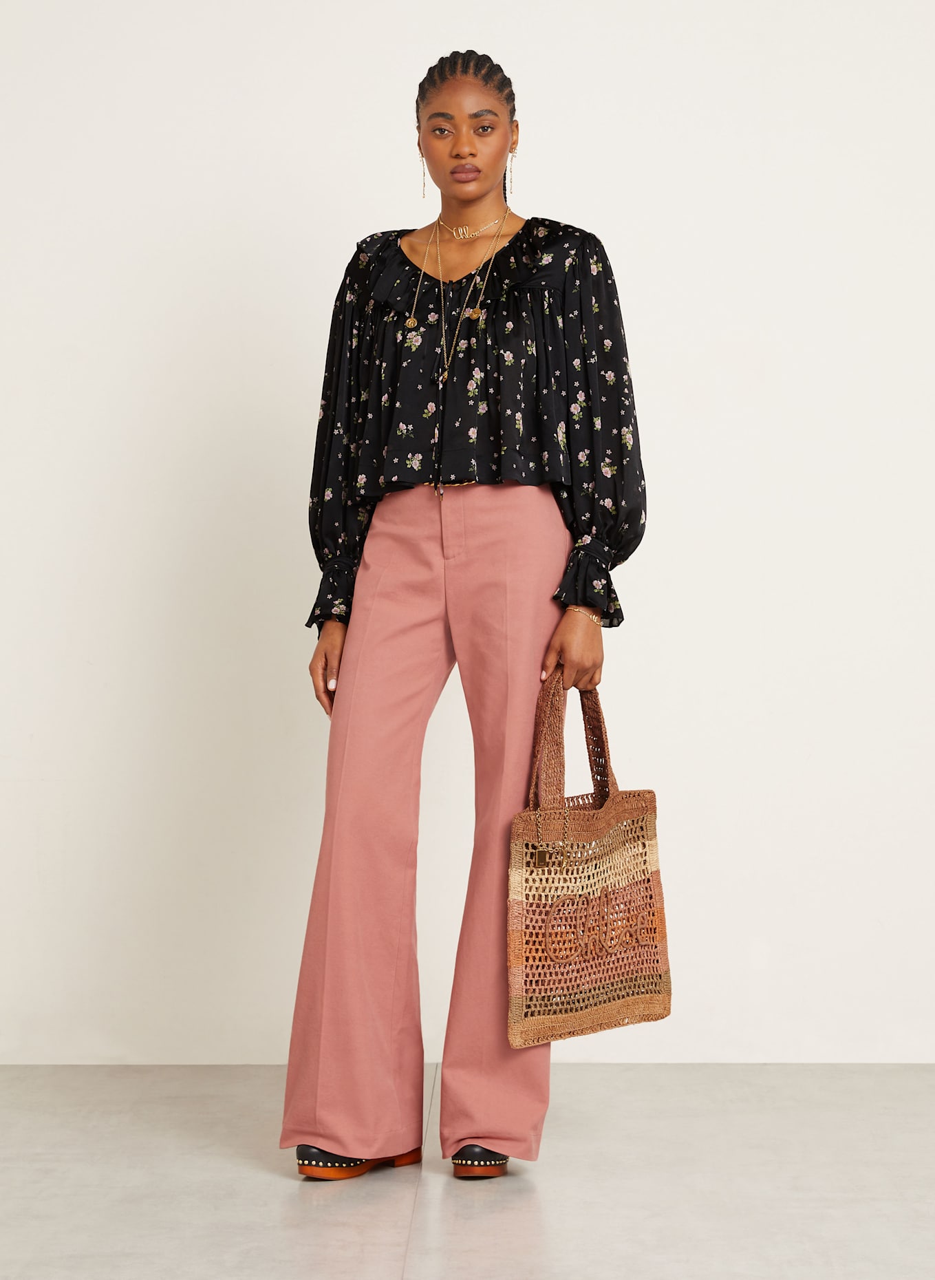Chloé Raffia-Shopper SUMMER BANANA: Multicolor Beige 1