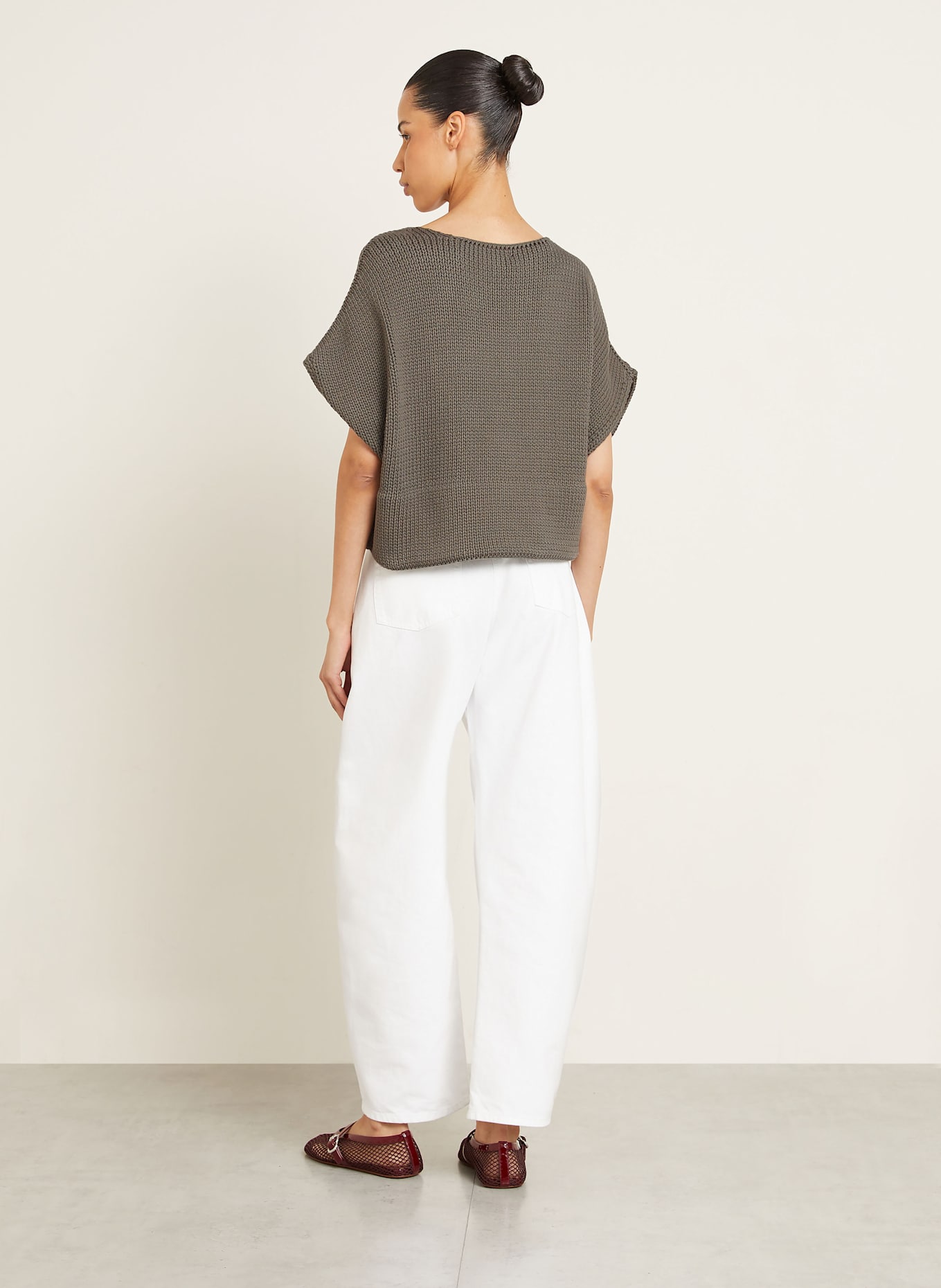 ALAÏA Strickshirt: TAUPE