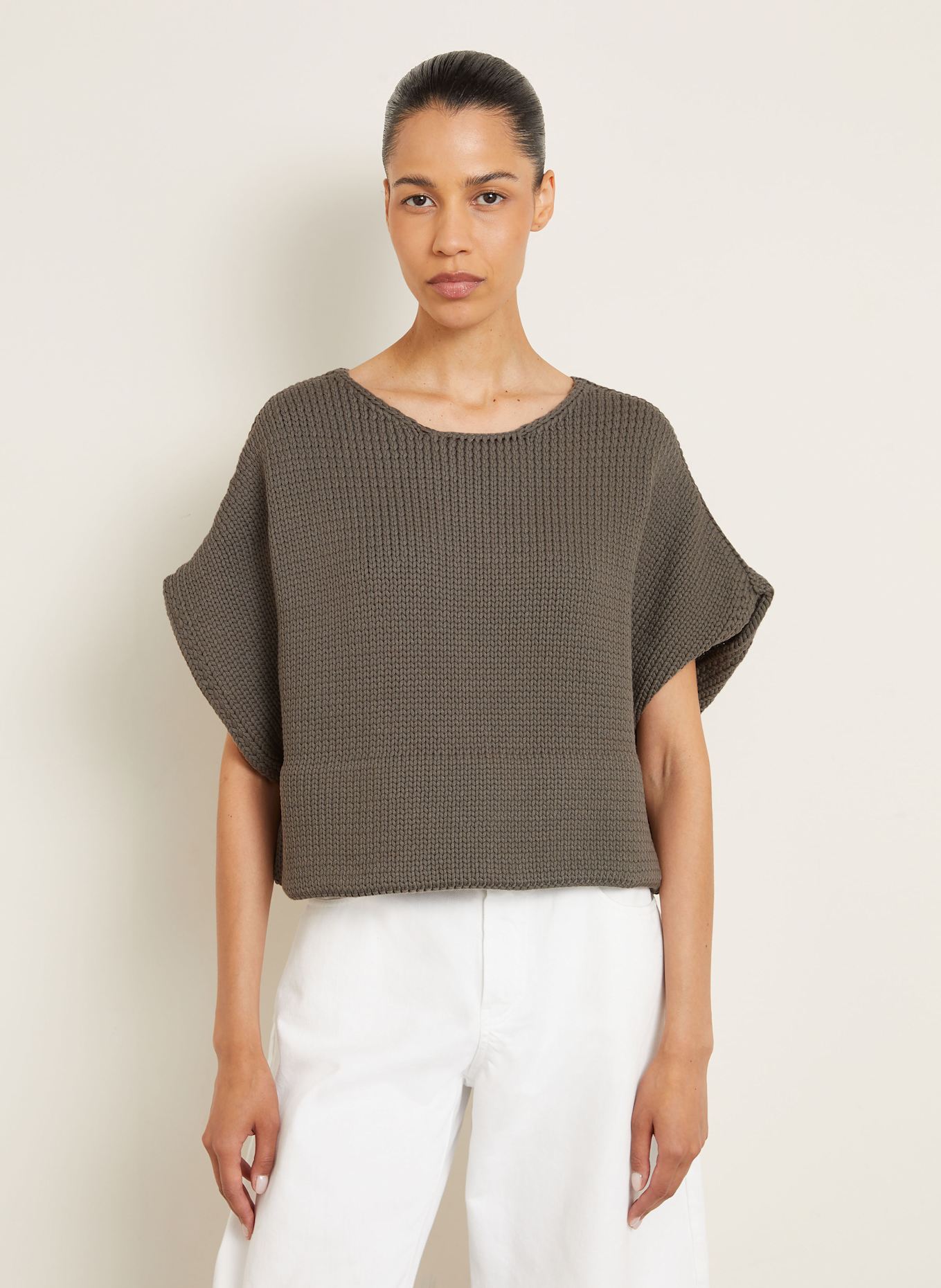 ALAÏA Strickshirt: TAUPE