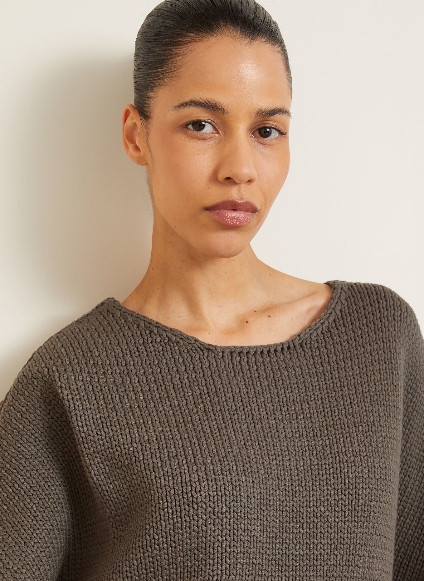 ALAÏA Strickshirt: TAUPE