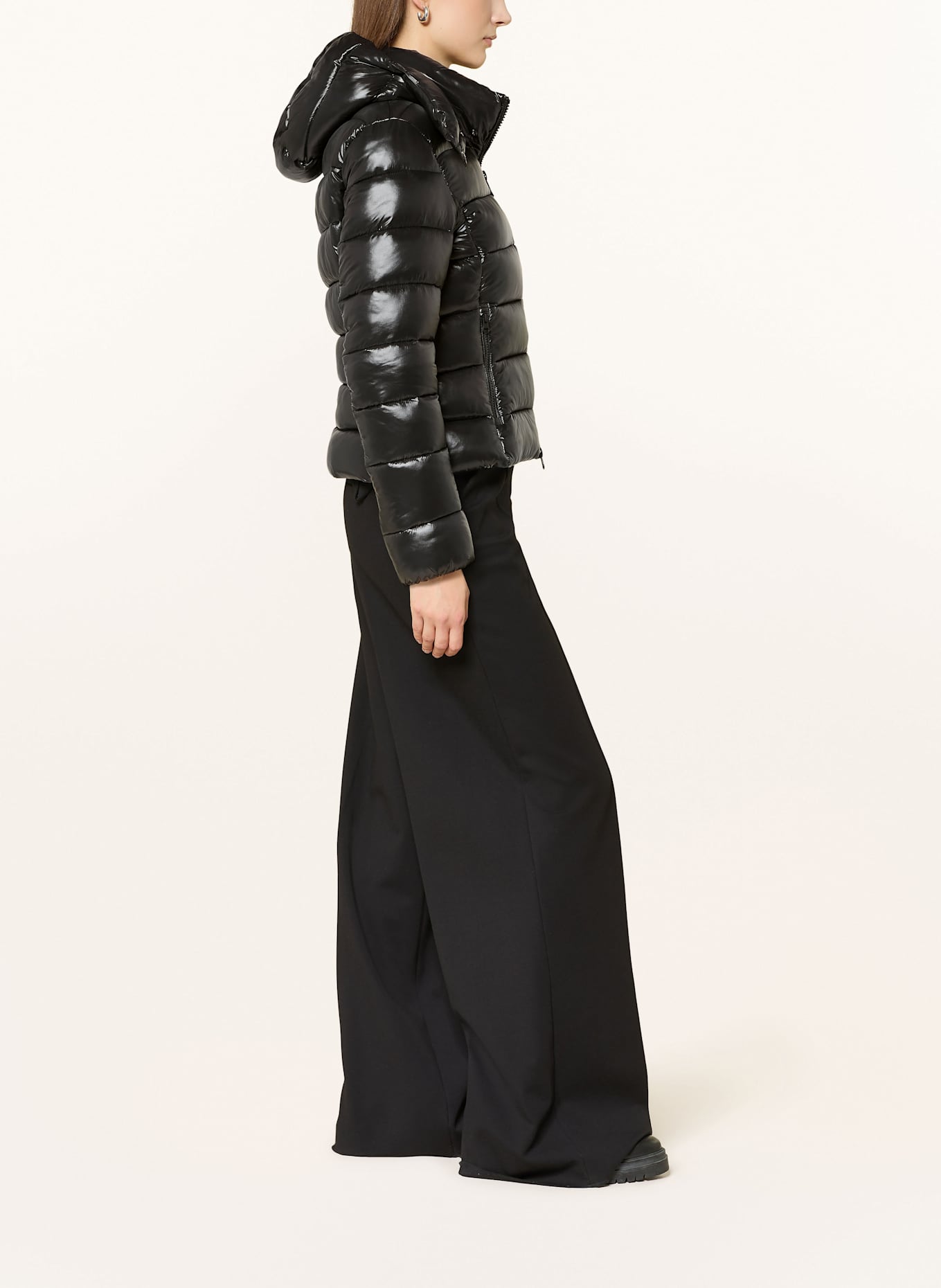 SAVE THE DUCK Steppjacke COSMARY mit abnehmbarer Kapuze: SCHWARZ