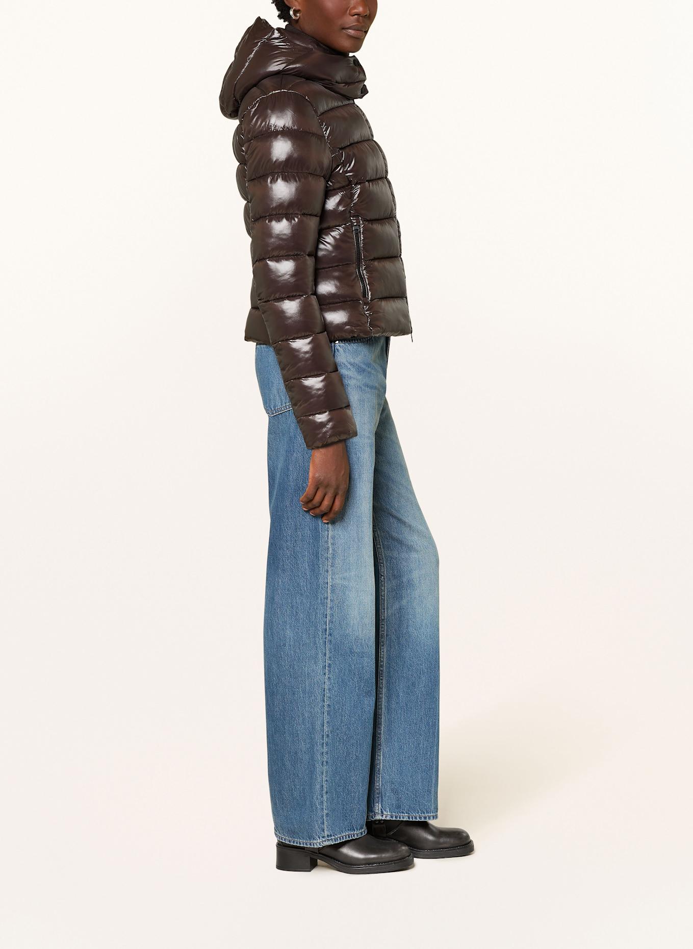 SAVE THE DUCK Steppjacke COSMARY mit abnehmbarer Kapuze: DUNKELBRAUN