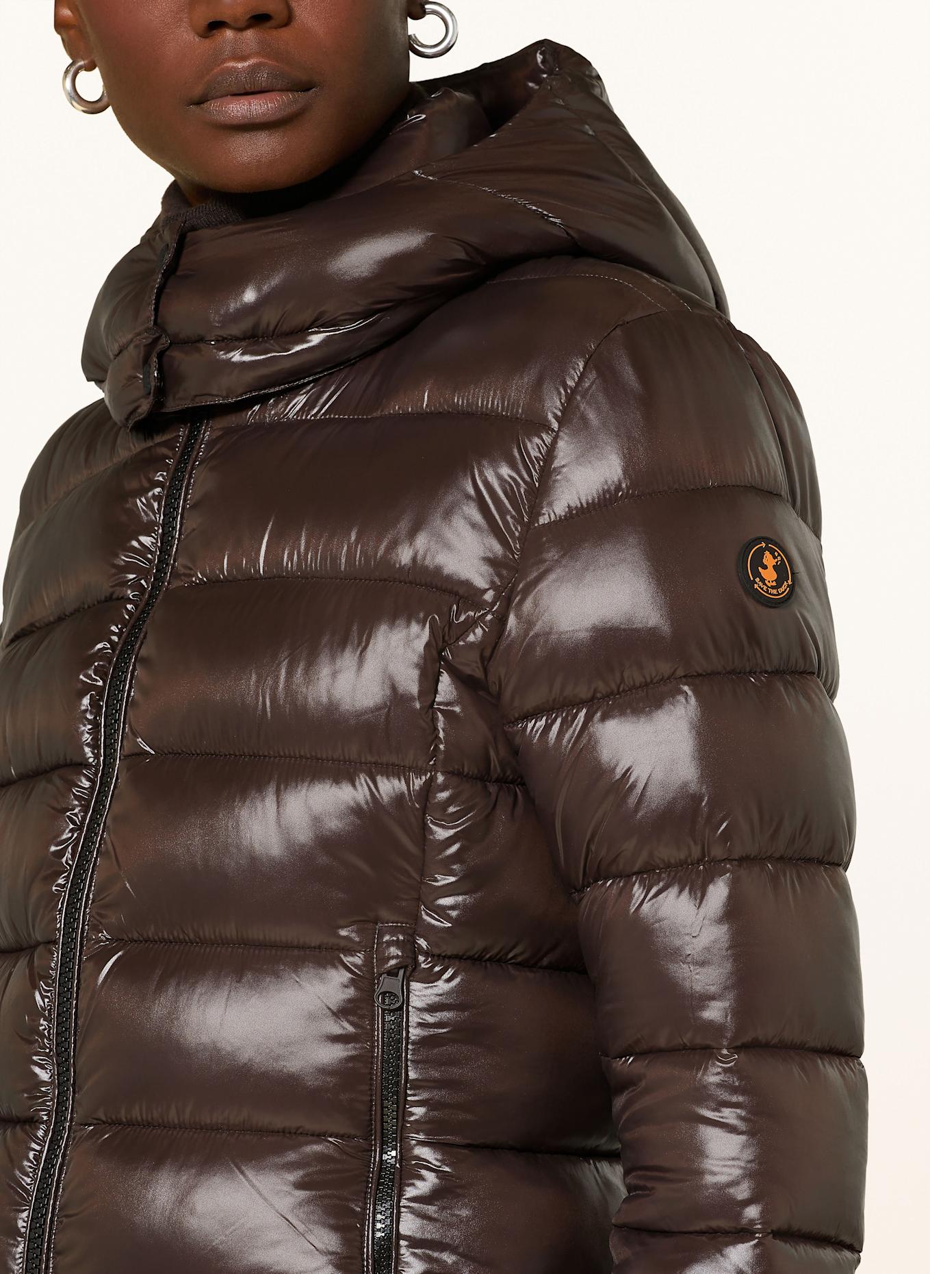 SAVE THE DUCK Steppjacke COSMARY mit abnehmbarer Kapuze: DUNKELBRAUN