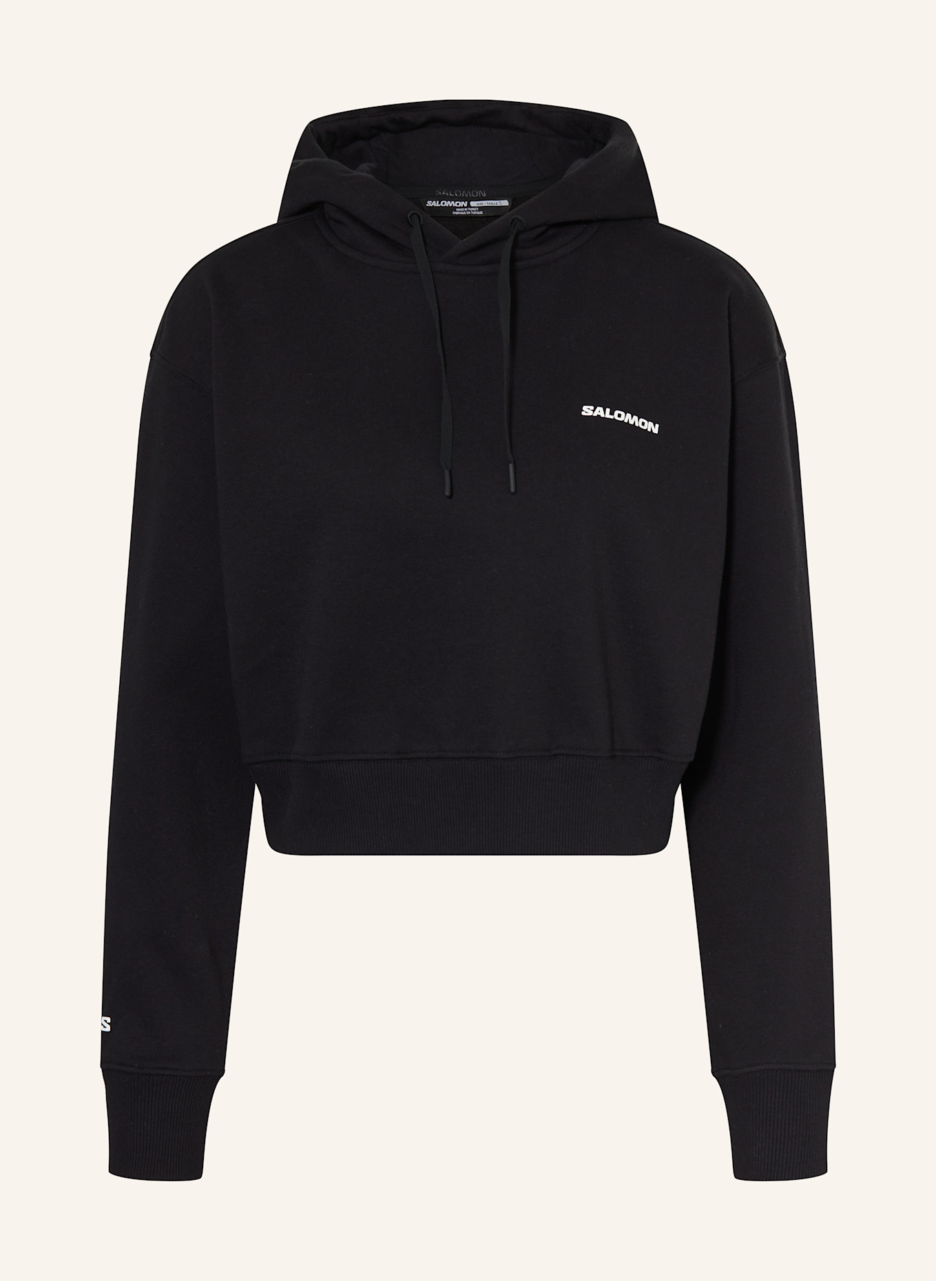 SALOMON Hoodie SHORT: BLACK