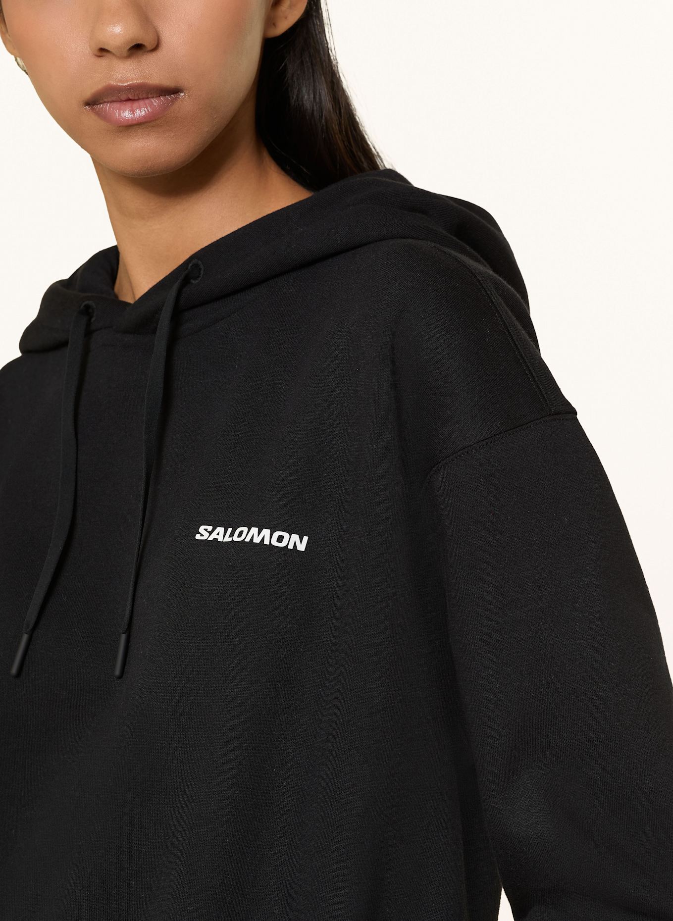 SALOMON Hoodie SHORT: BLACK