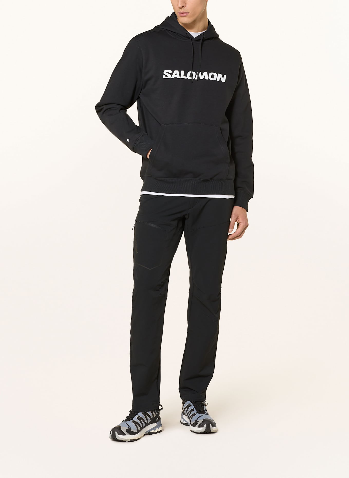 SALOMON WAYFARER trekking trousers: BLACK