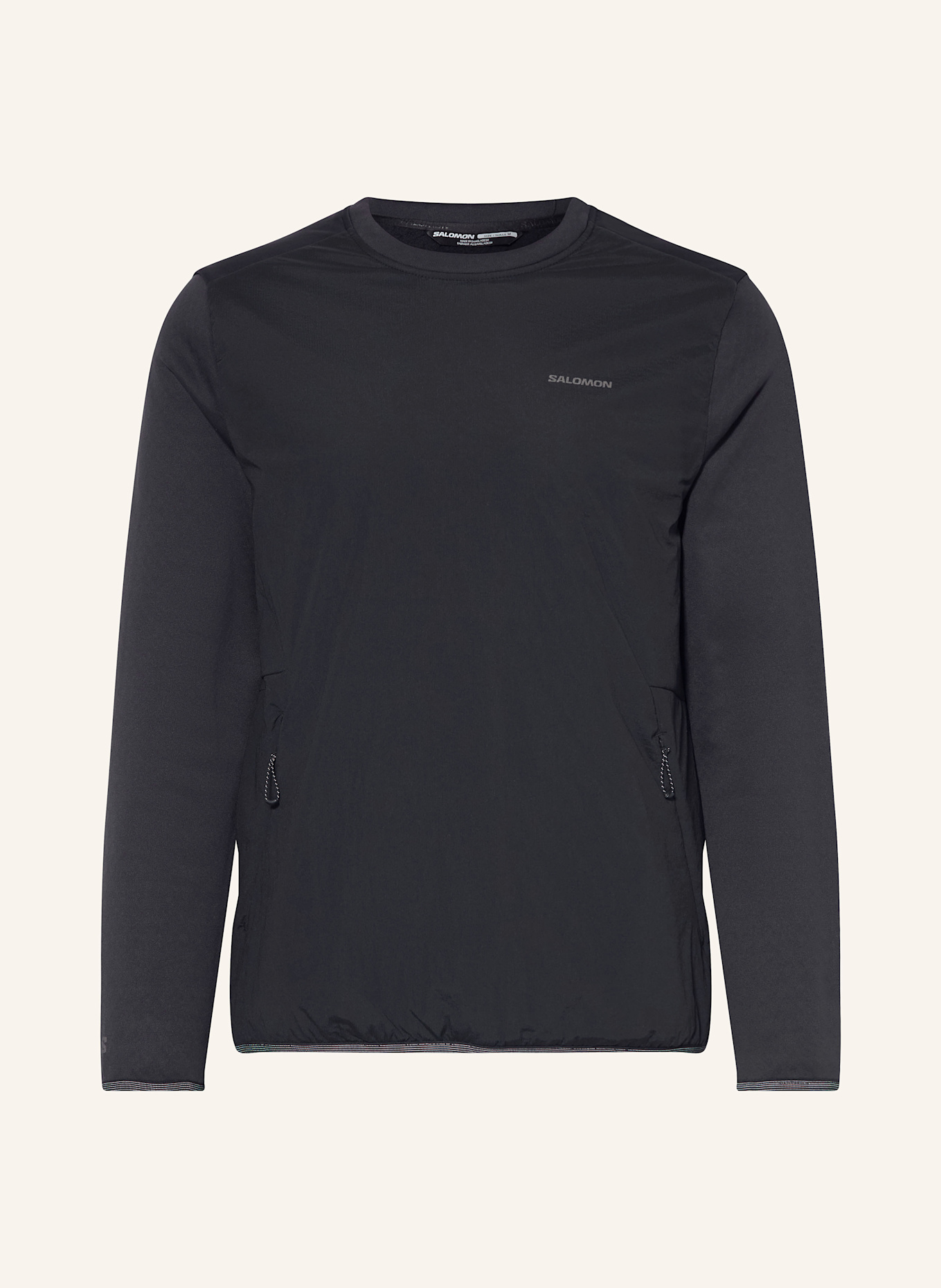 SALOMON Midlayer OUTLINE WARM HYBRID: SCHWARZ
