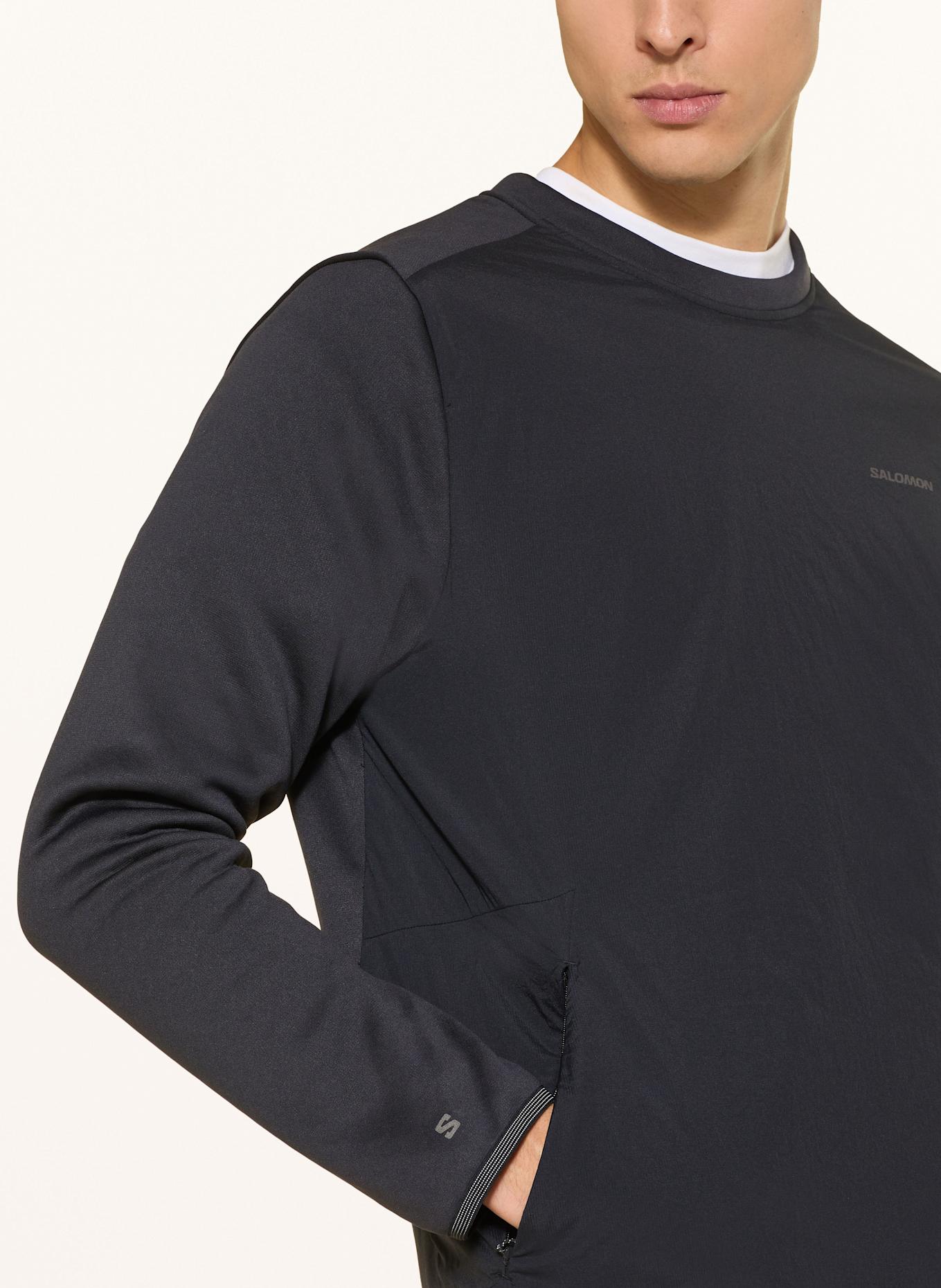 SALOMON Midlayer OUTLINE WARM HYBRID: SCHWARZ